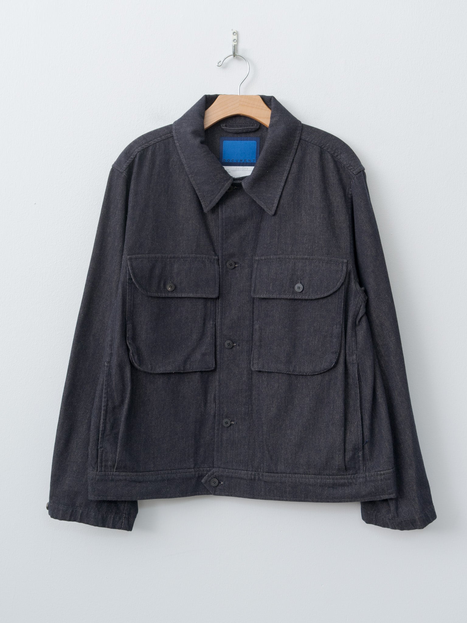 Cashmere Denim Trucker Jacket - Navy