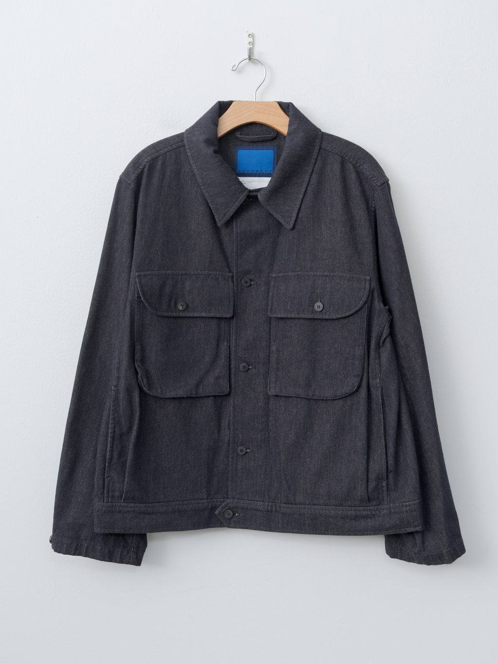 Cashmere Denim Trucker Jacket - Navy