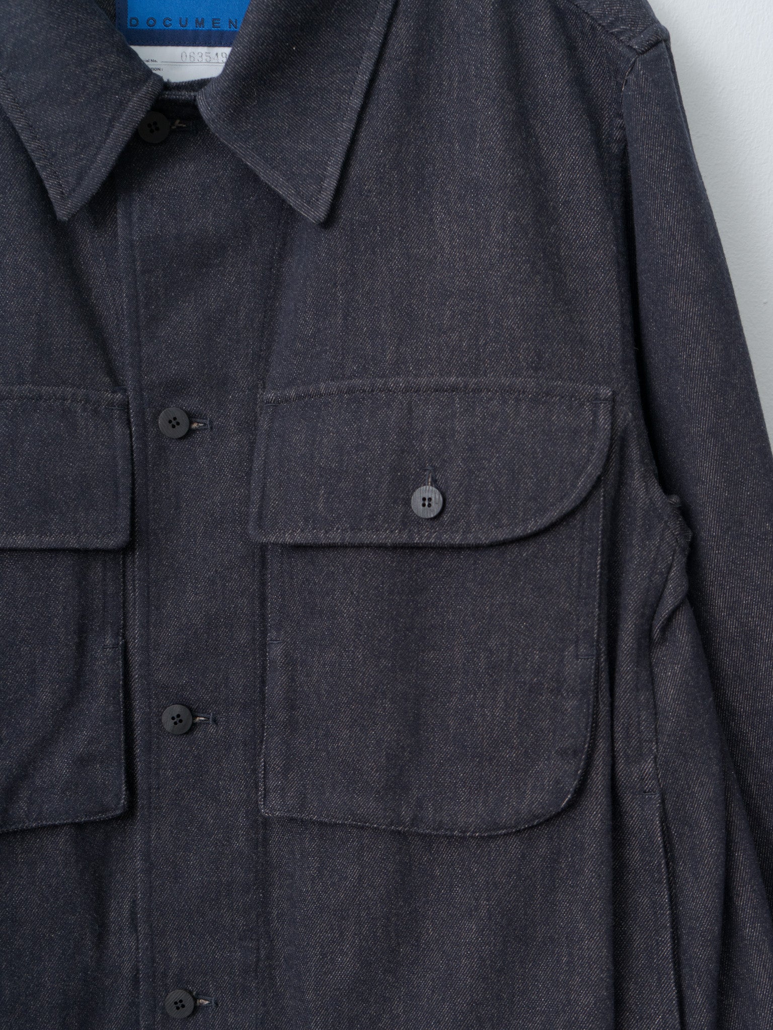 Cashmere Denim Trucker Jacket - Navy