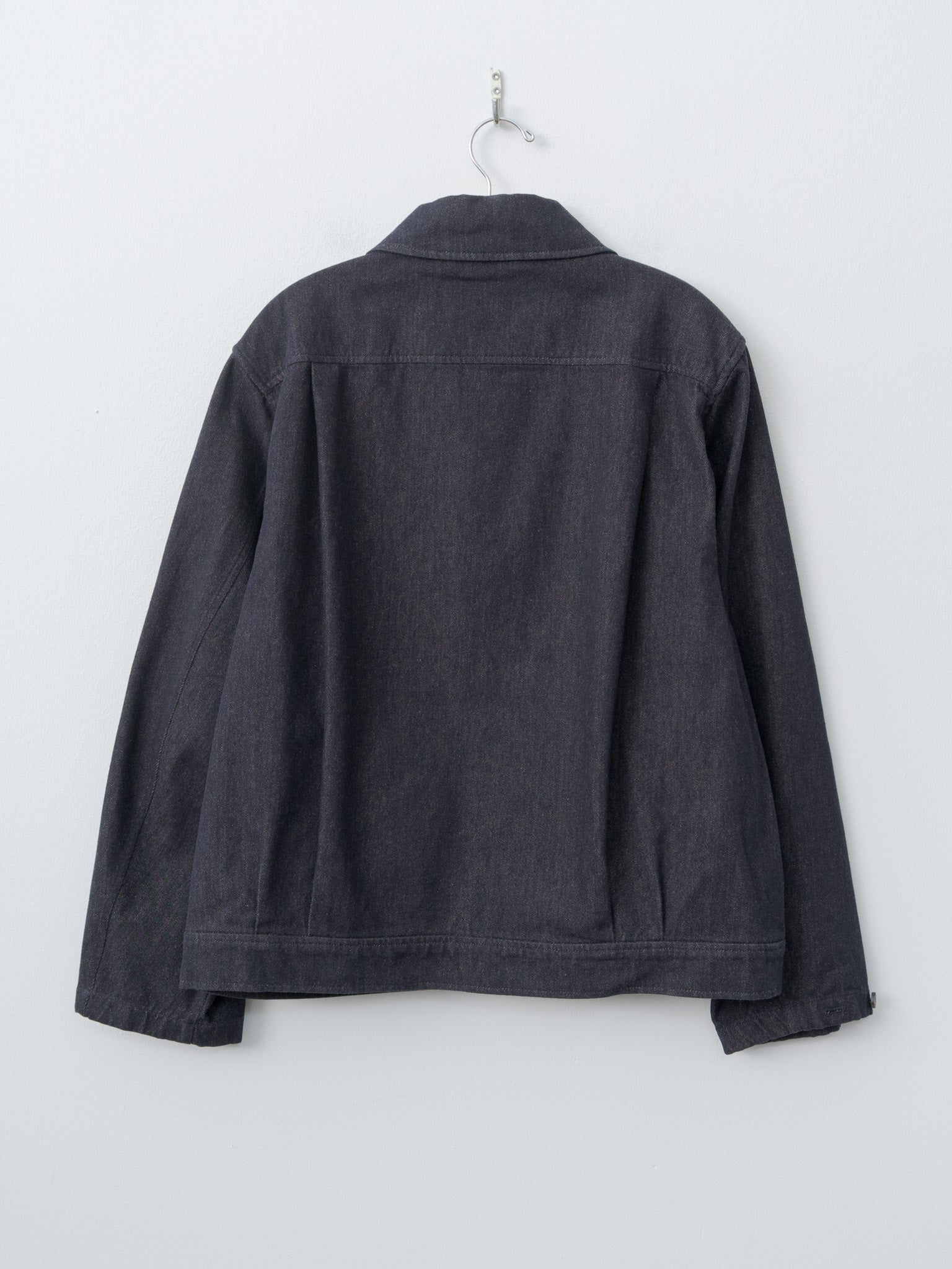 Cashmere Denim Trucker Jacket - Navy
