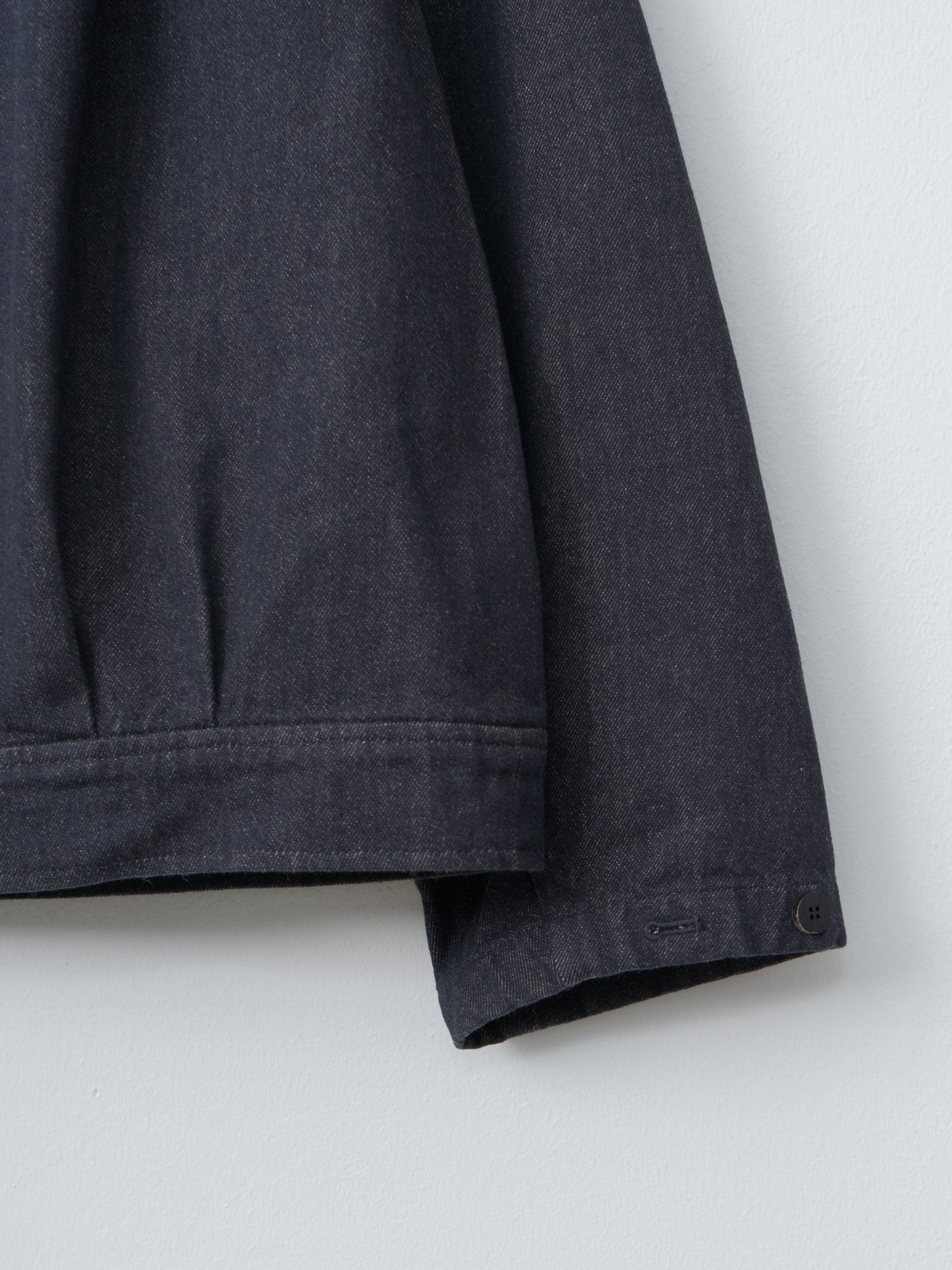 Cashmere Denim Trucker Jacket - Navy