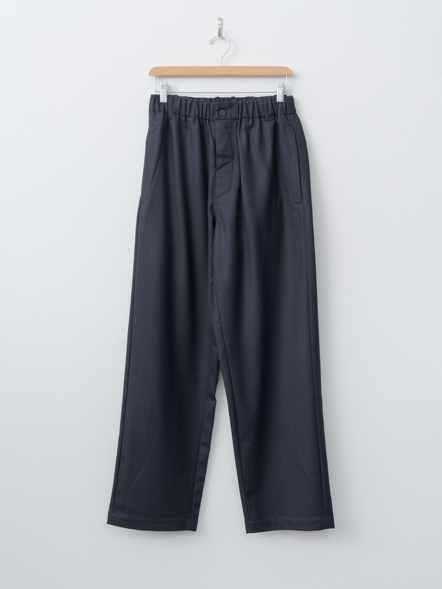 Soft Wool Cashmere Easy Pants - Navy
