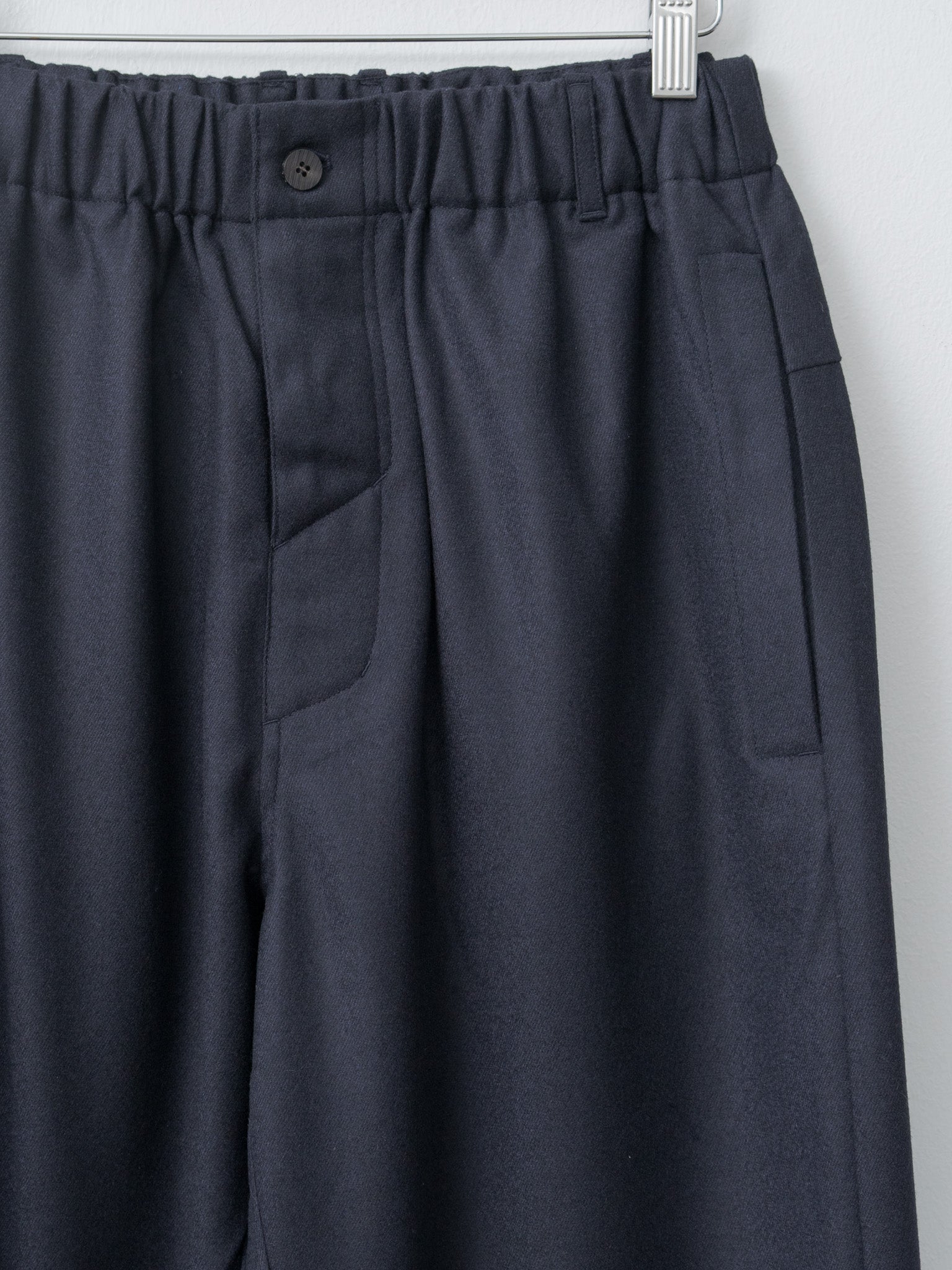 Soft Wool Cashmere Easy Pants - Navy