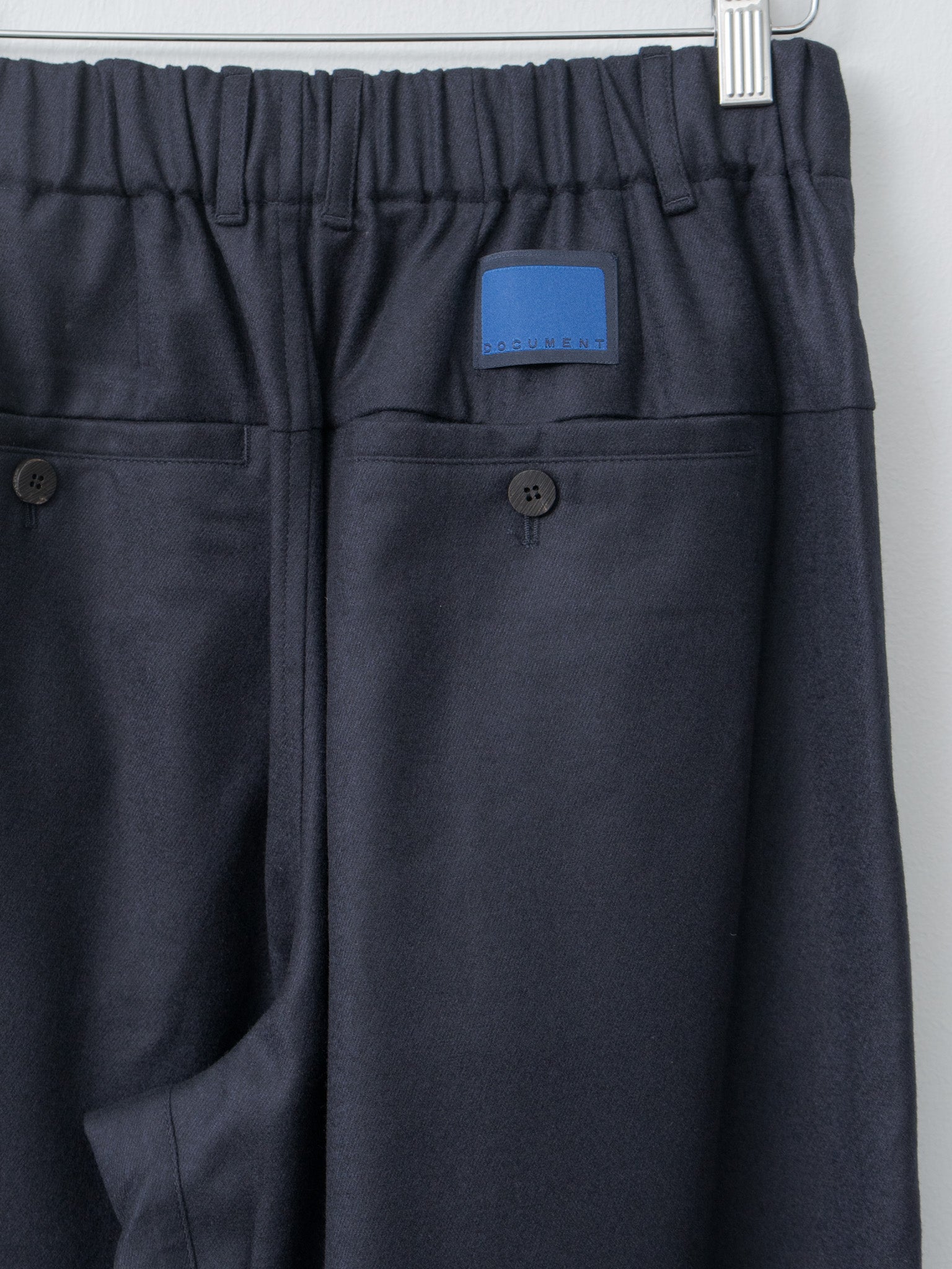 Soft Wool Cashmere Easy Pants - Navy