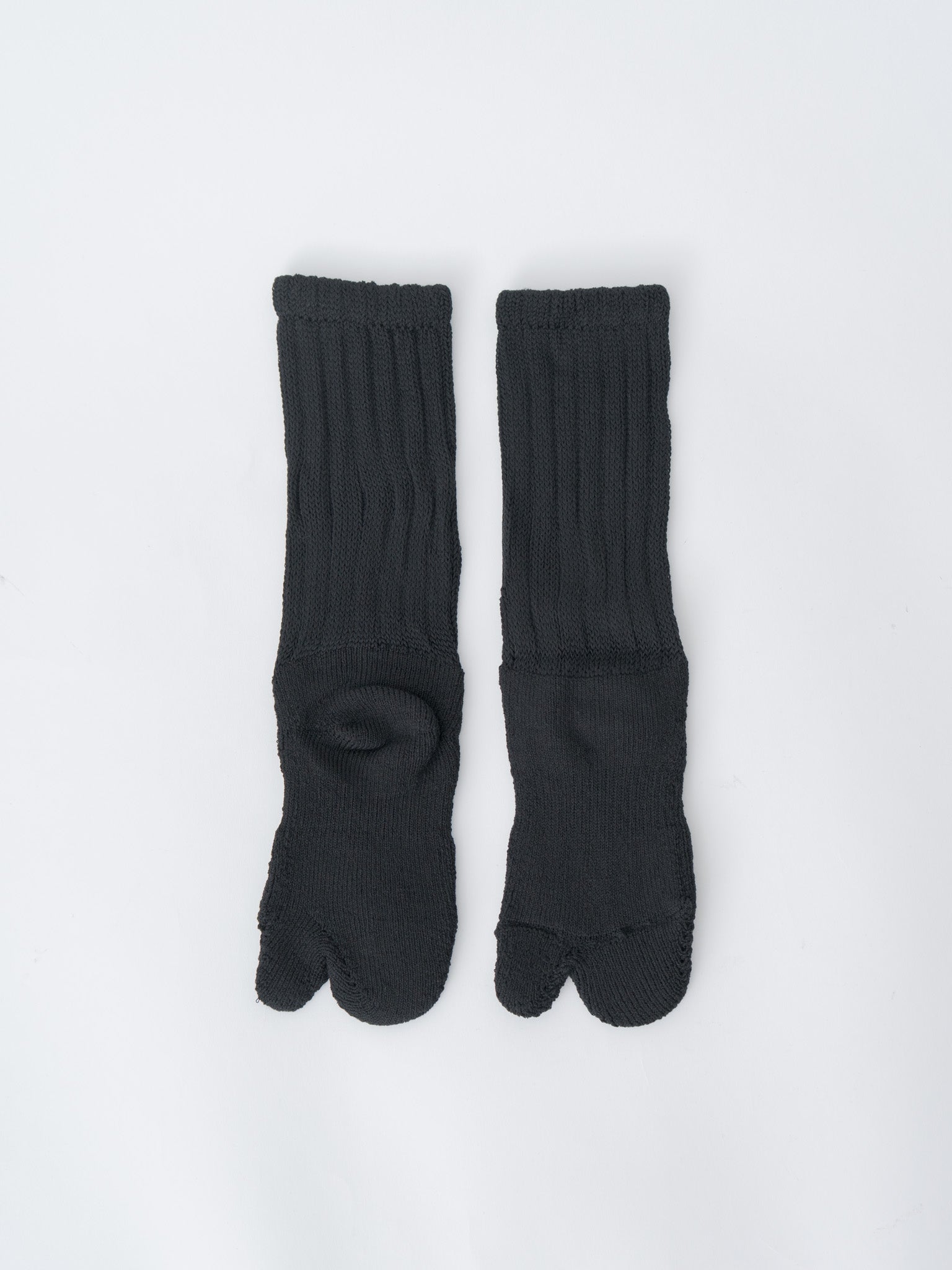 Tabi Pile Socks Cotton - Black, Heather Gray