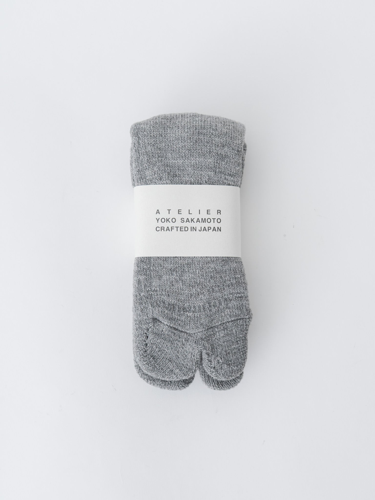 Tabi Pile Socks Wool - Black, Heather Gray