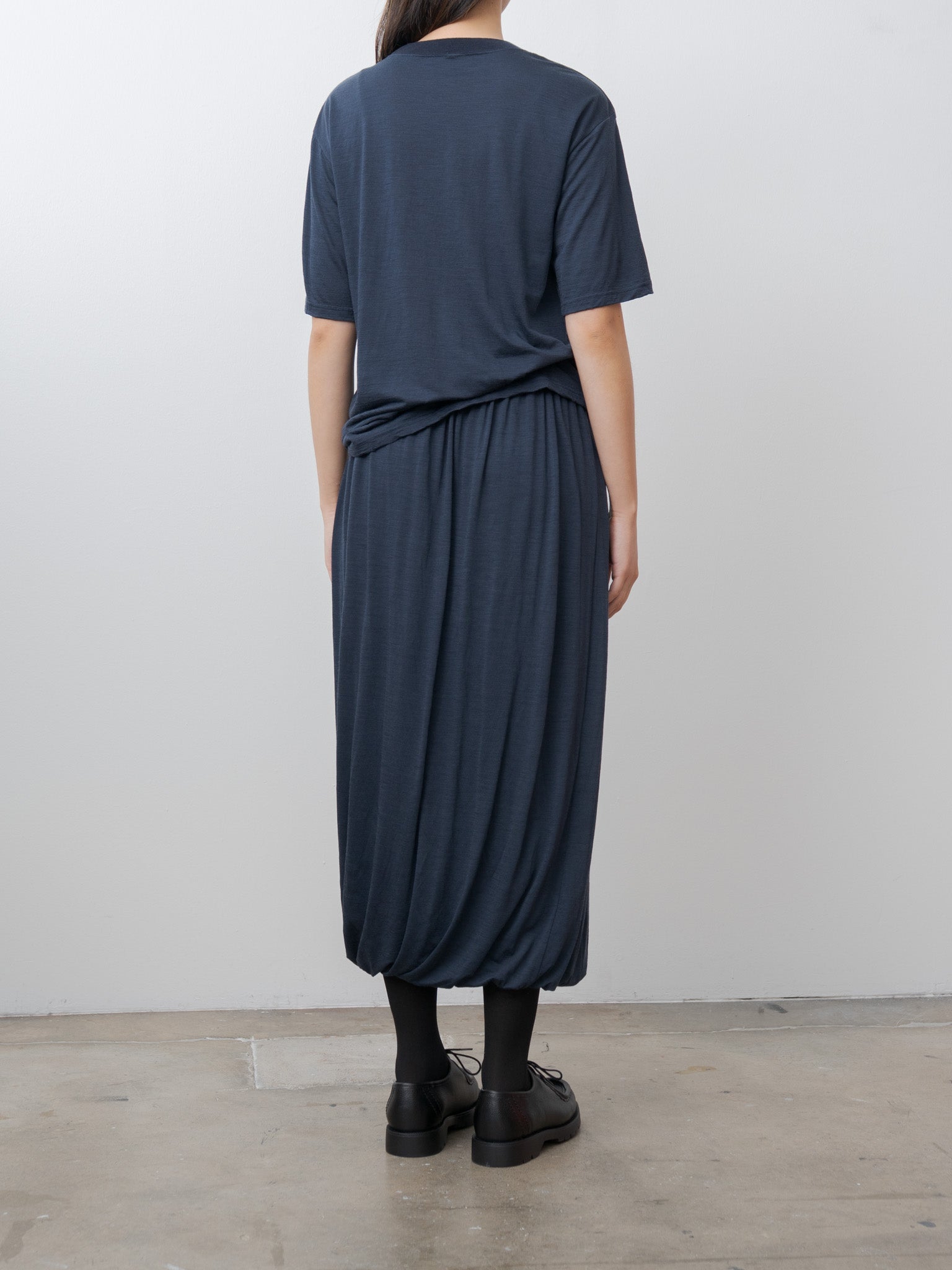 Wool Jersey T-Shirt - Navy