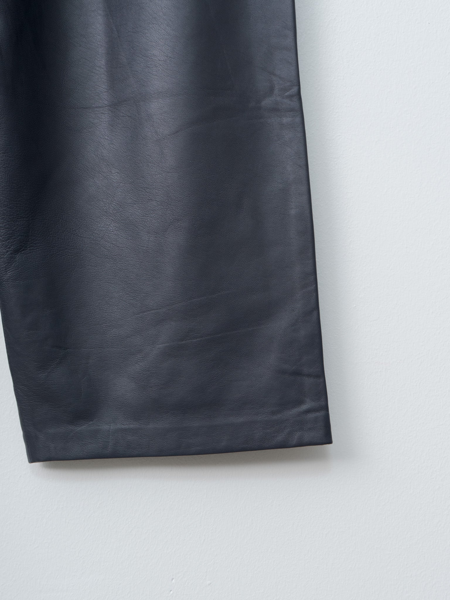 Luce Leather Trouser - Navy