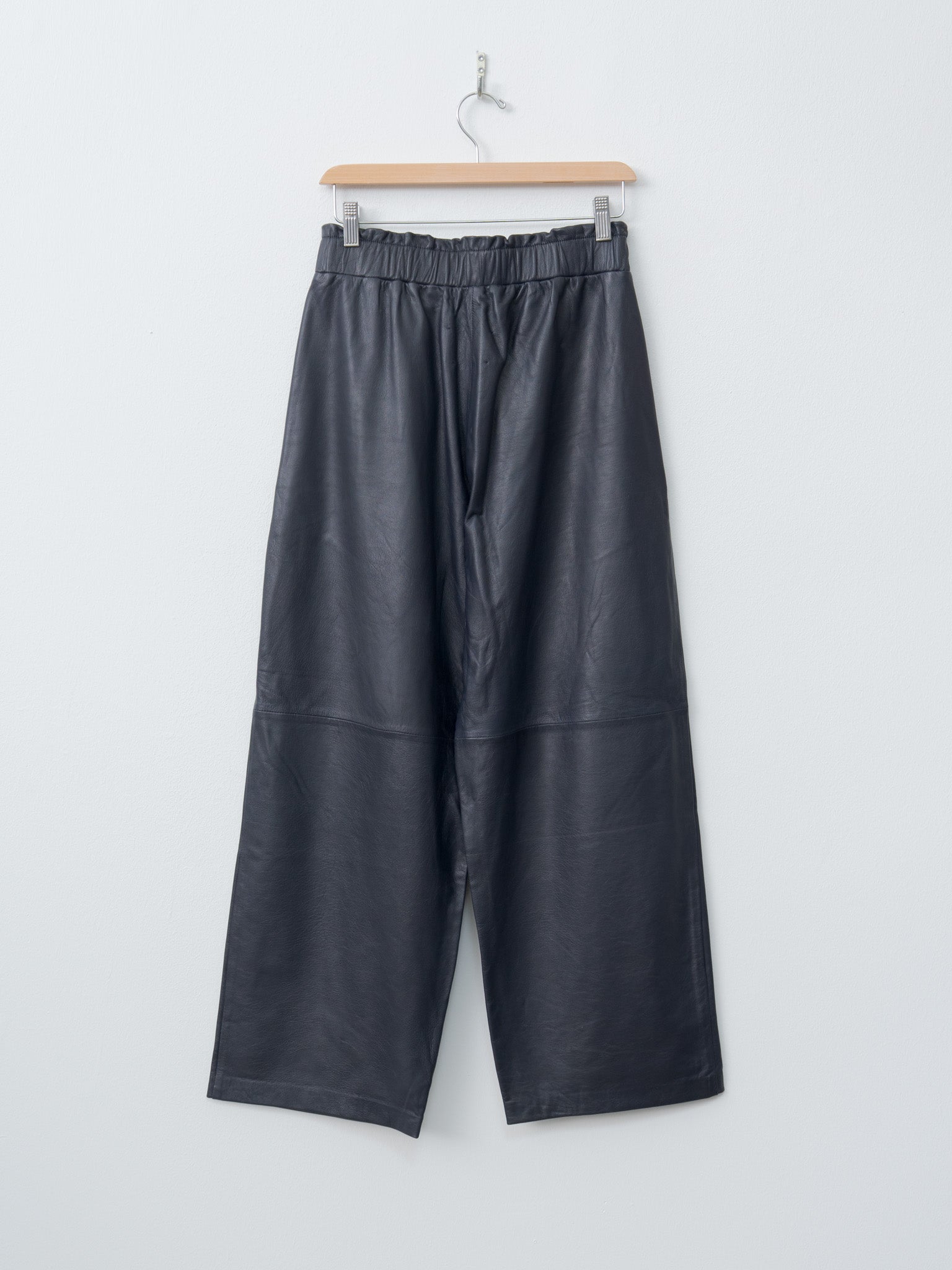 Luce Leather Trouser - Navy
