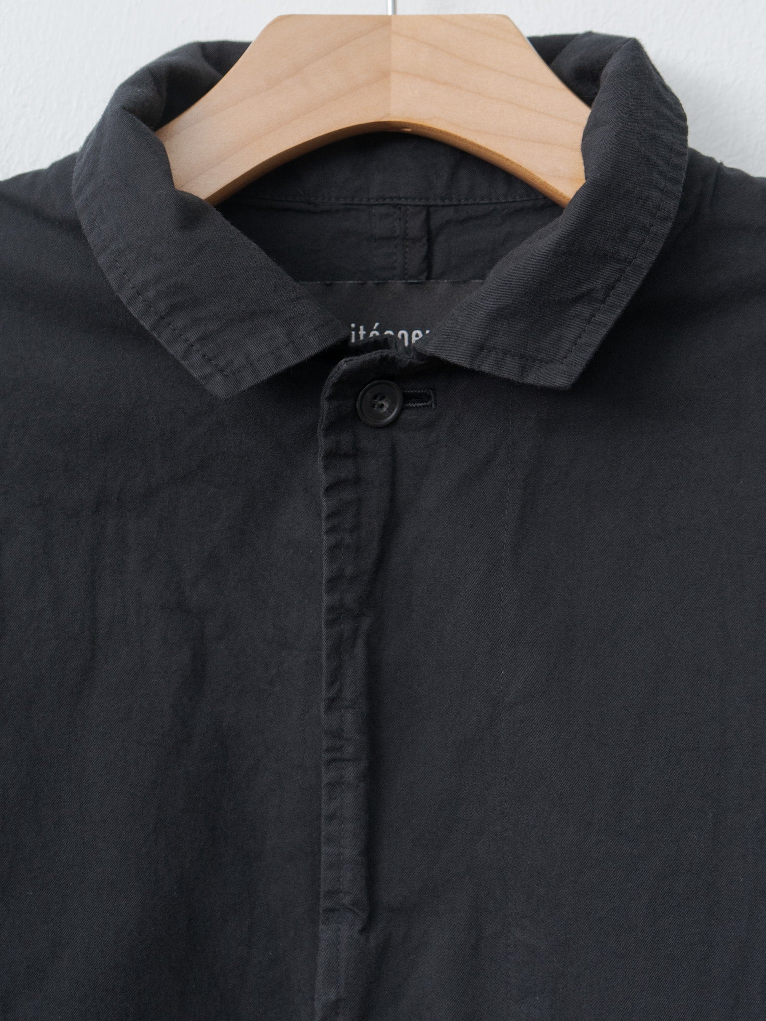 Garment-dye Short Coat - Black