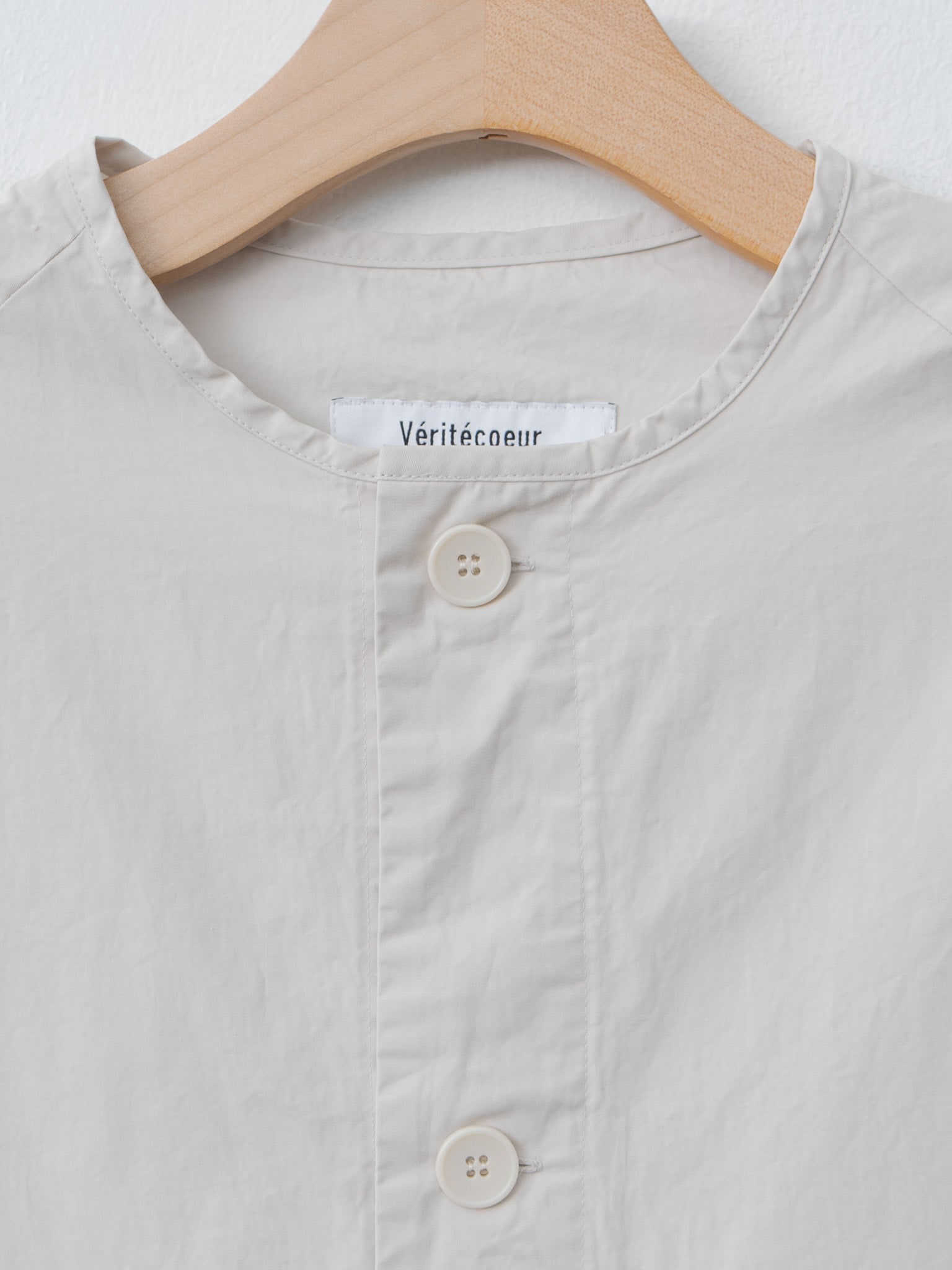 Vegetable Dyed Yoke Shirt - Ice Gray