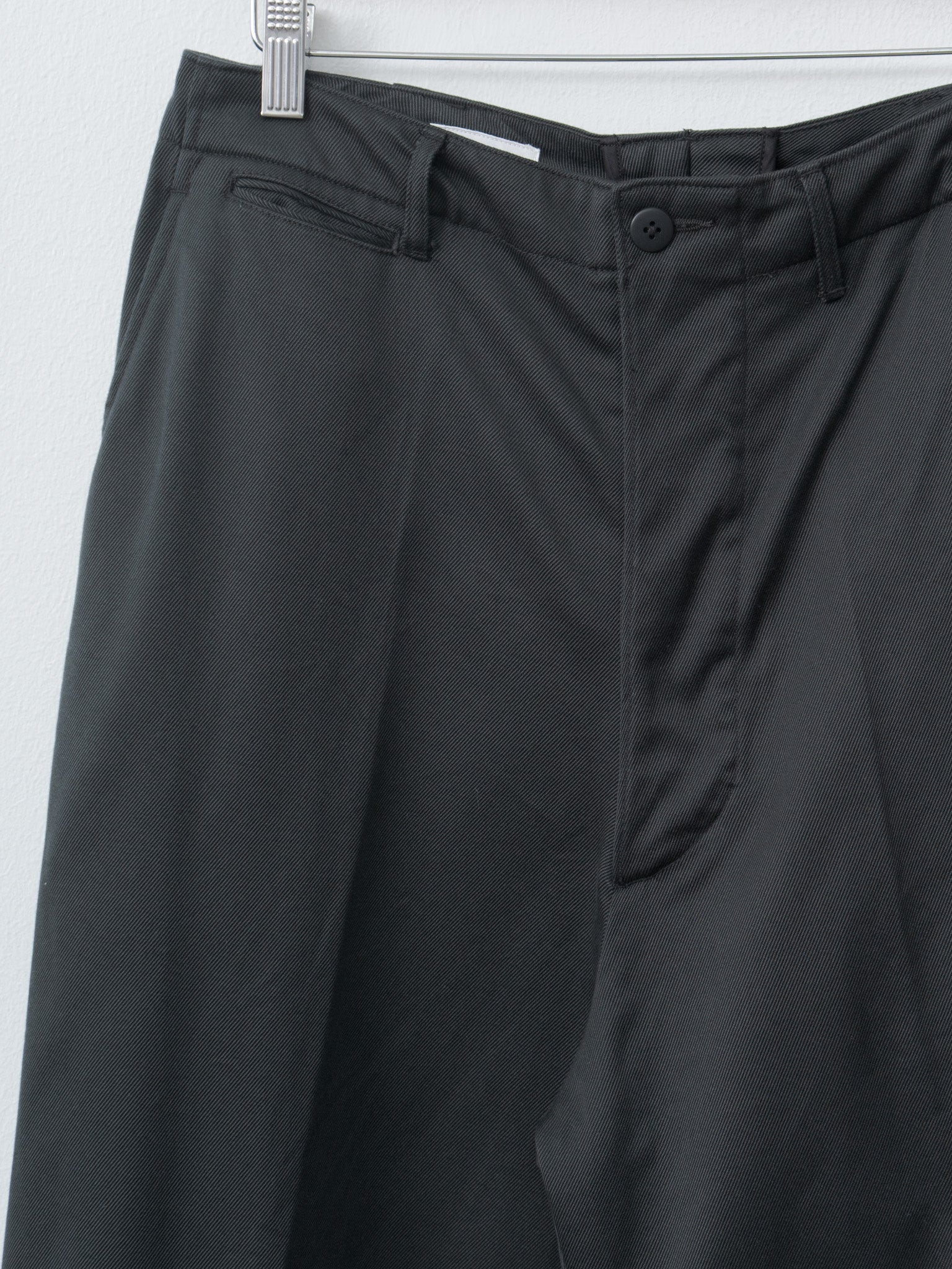 Cotton Drill Wide Military Khakis - Black