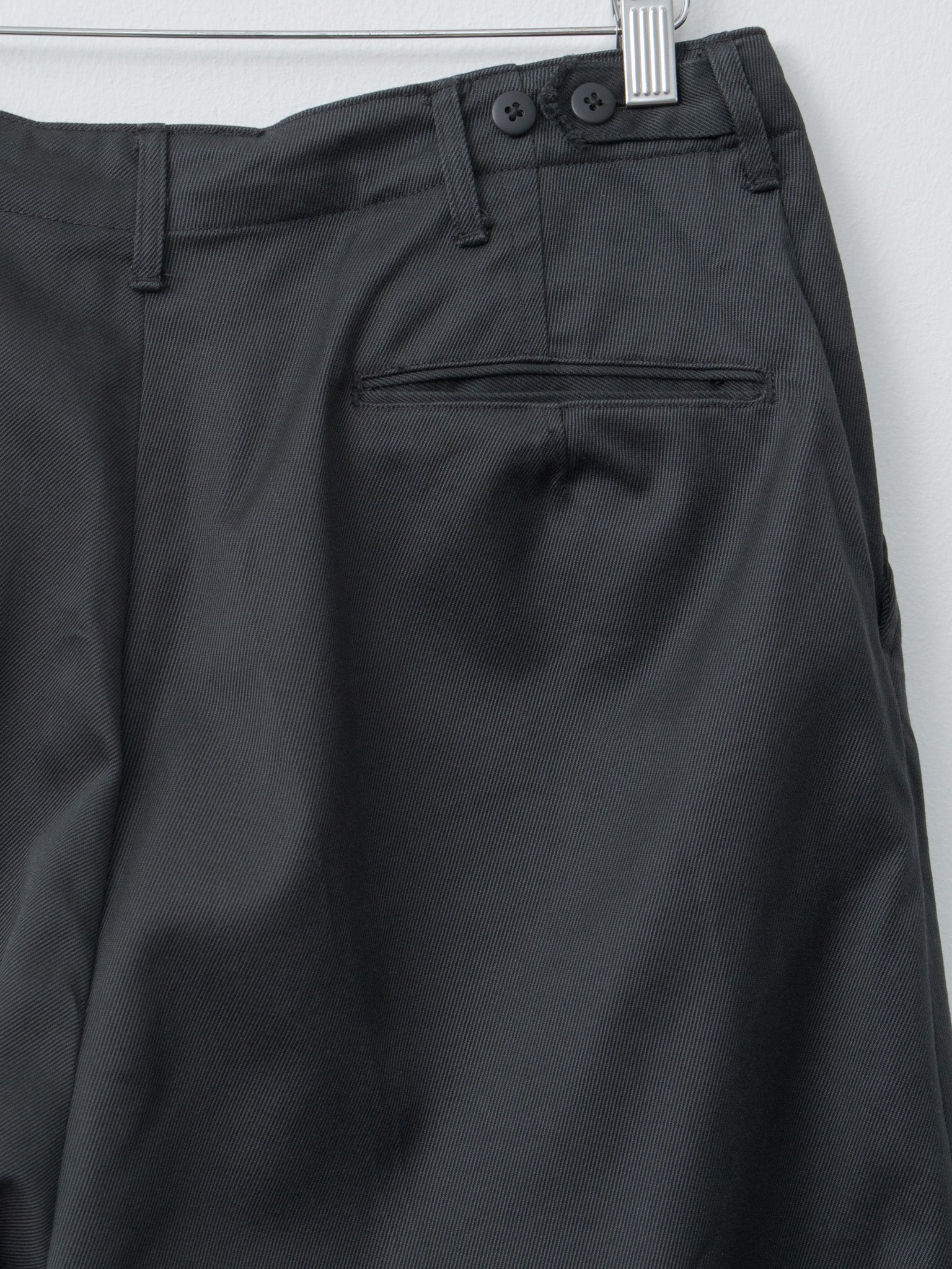 Cotton Drill Wide Military Khakis - Black