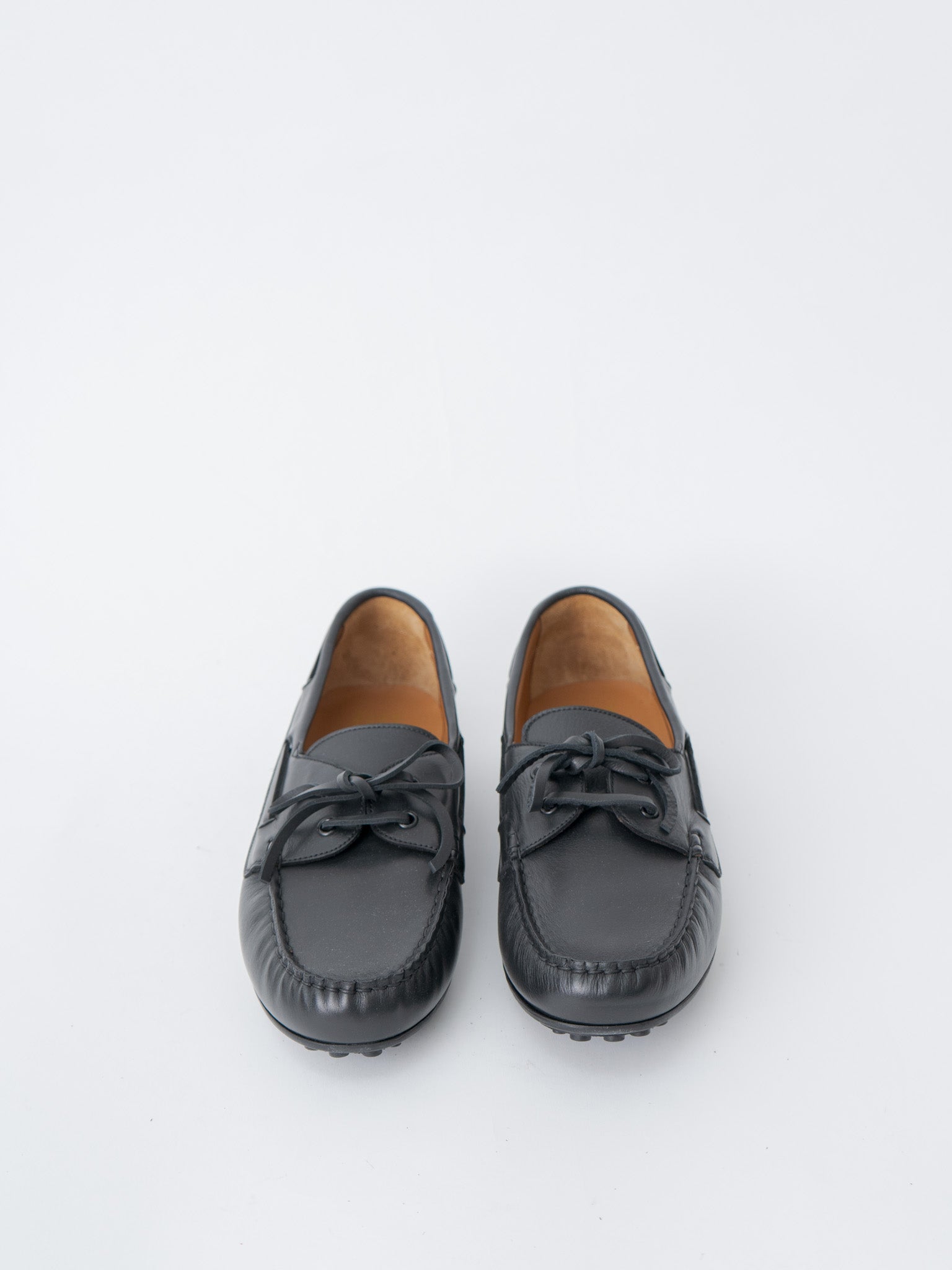 730FDL Italian Navy Military Deck Shoes - Black