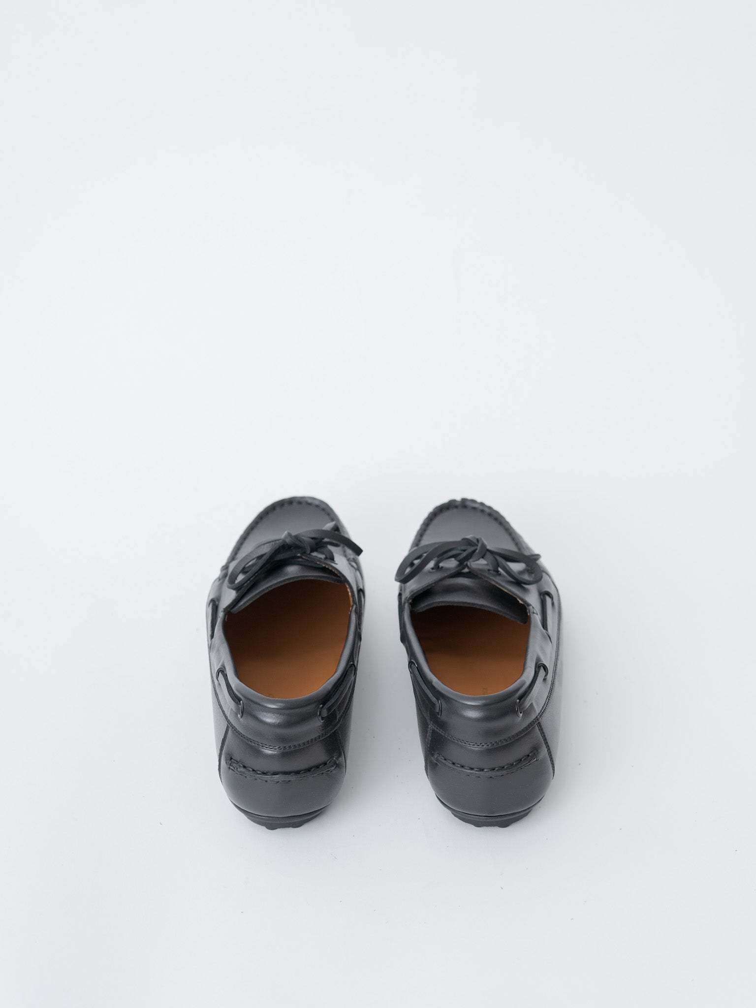 730FDL Italian Navy Military Deck Shoes - Black