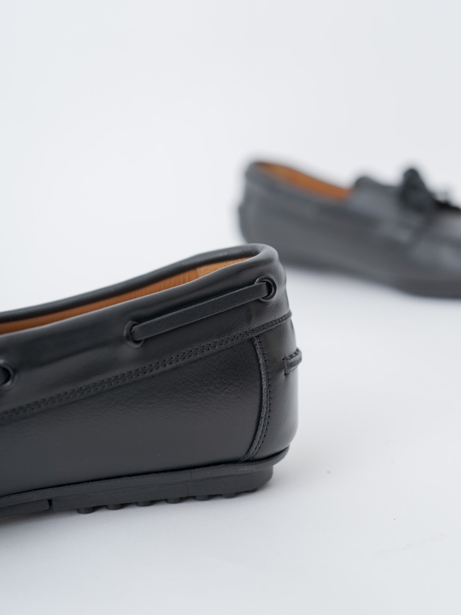 730FDL Italian Navy Military Deck Shoes - Black