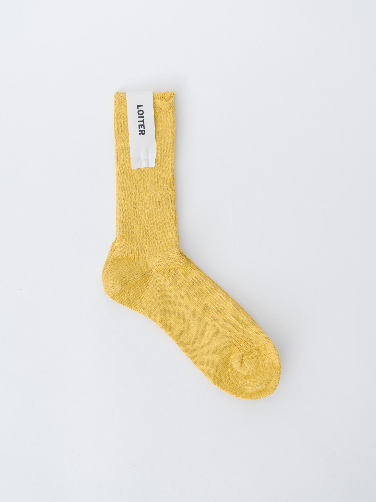 Linen Rib Socks - Black, Mocha, Orange, Yellow, White