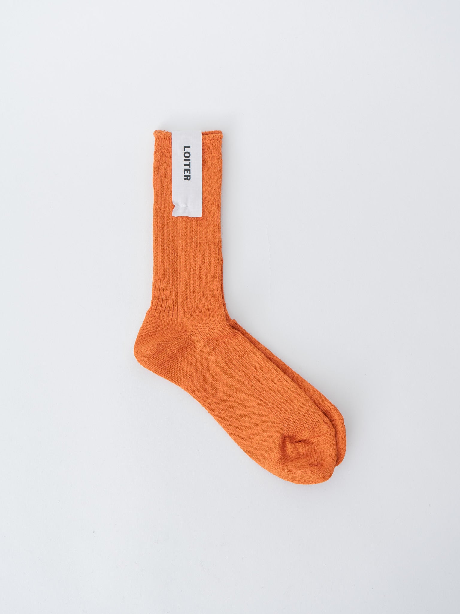 Linen Rib Socks - Black, Mocha, Orange, Yellow, White