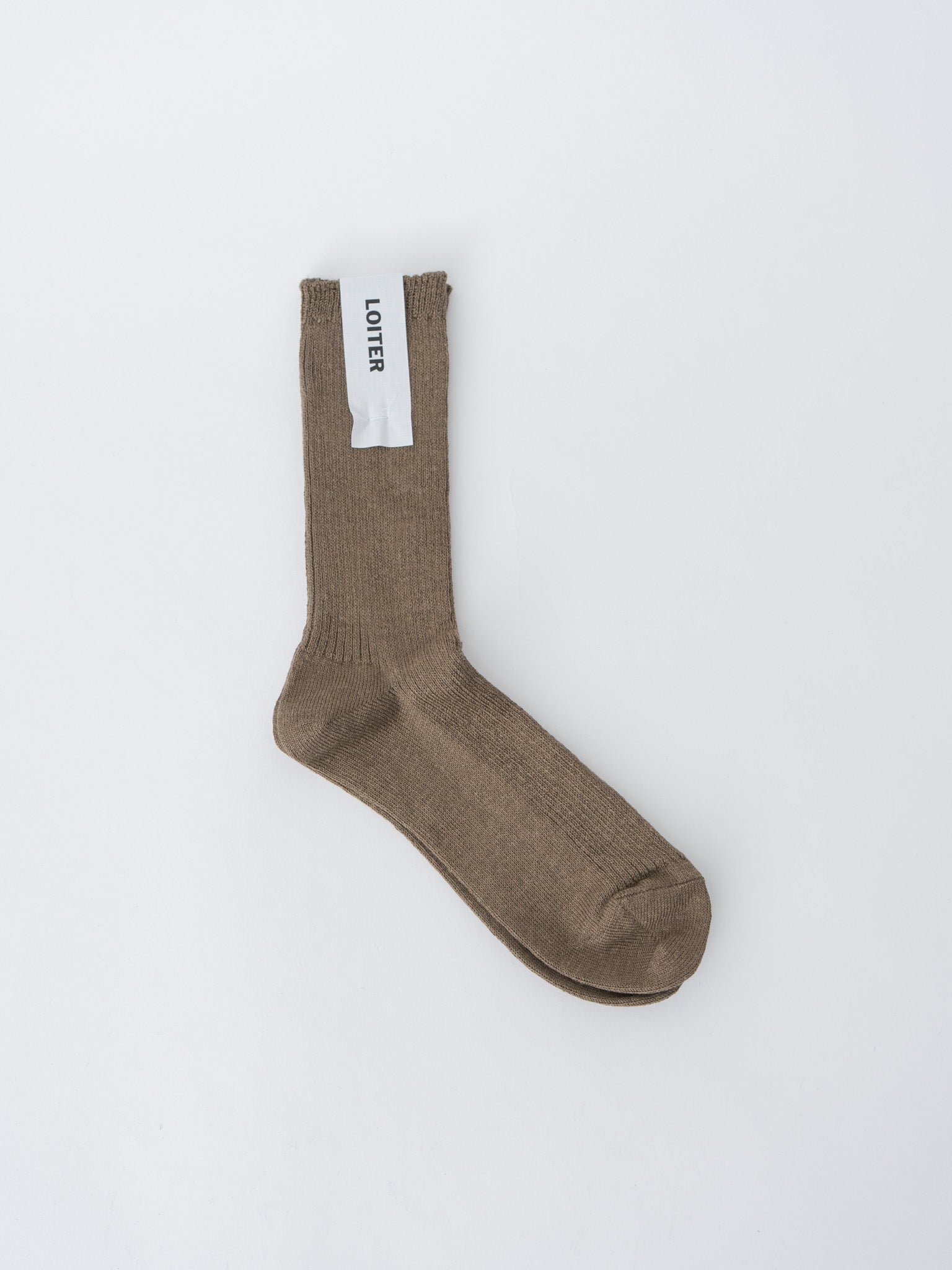 Linen Rib Socks - Black, Mocha, Orange, Yellow, White