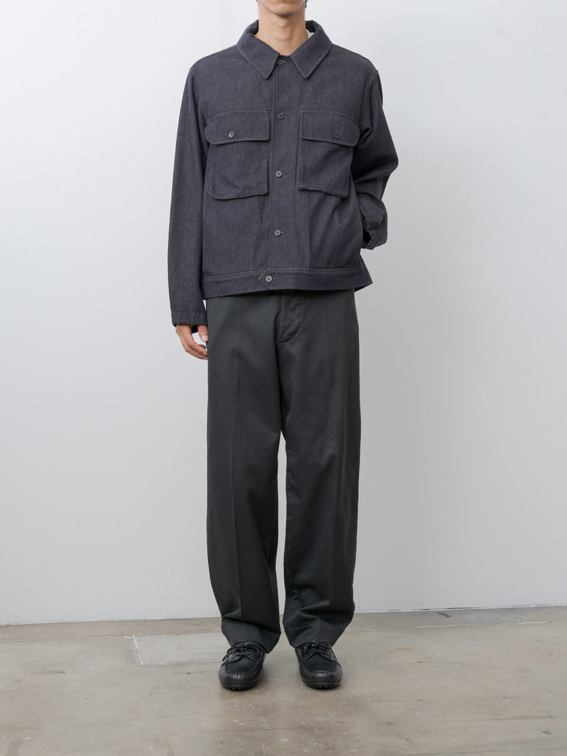 Namu Shop - Document Cashmere Denim Trucker Jacket - Navy
