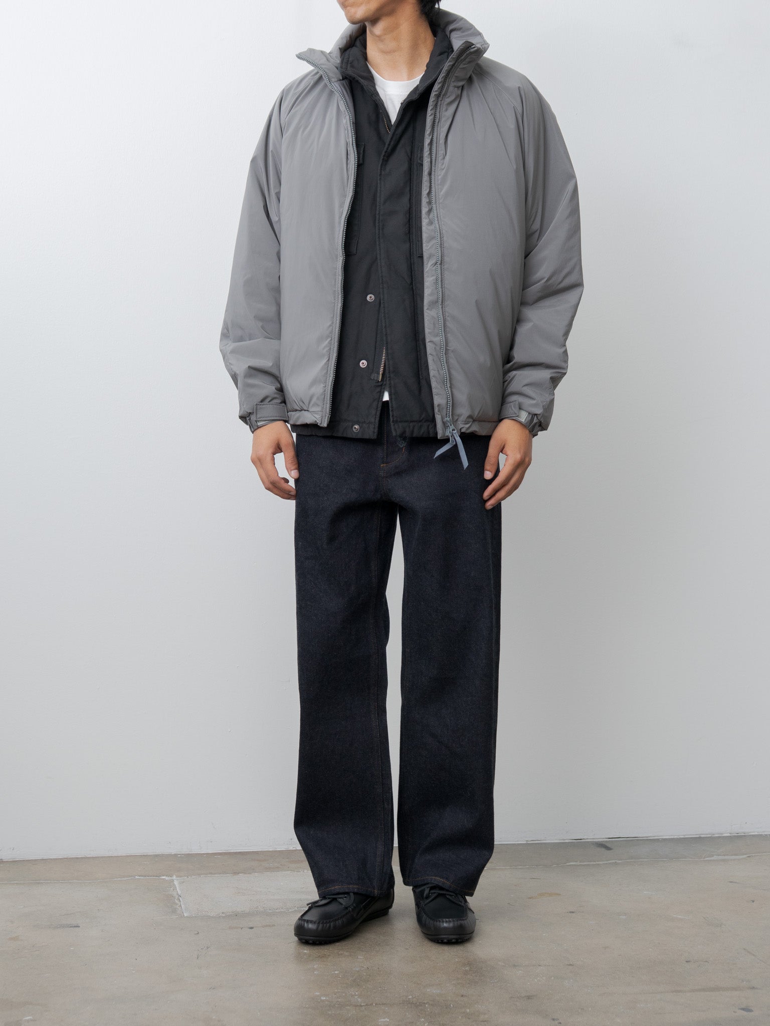 Poly Nylon Puffer Jacket - Gray