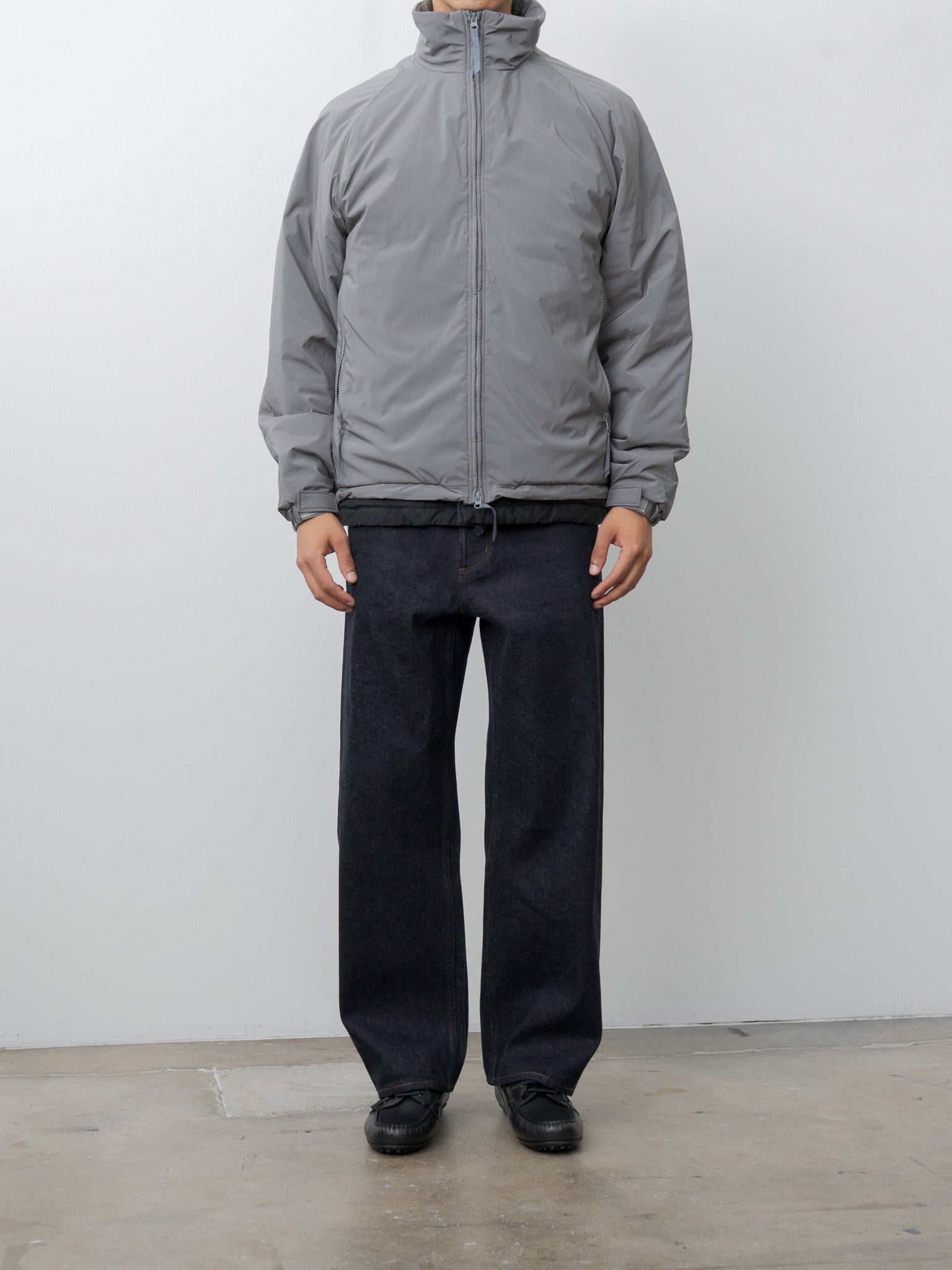Poly Nylon Puffer Jacket - Gray