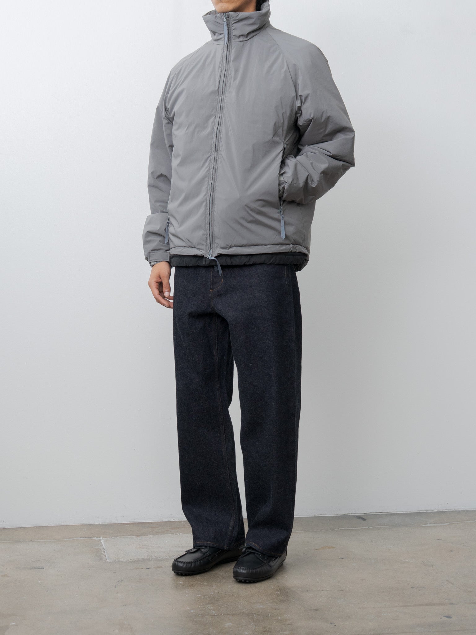 Poly Nylon Puffer Jacket - Gray