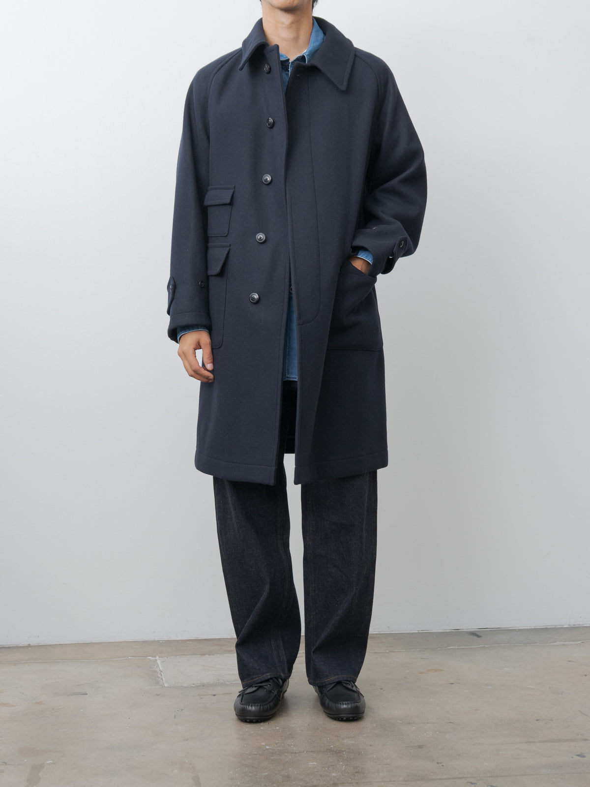 Namu Shop - Kaptain Sunshine Traveller Coat - Top Navy