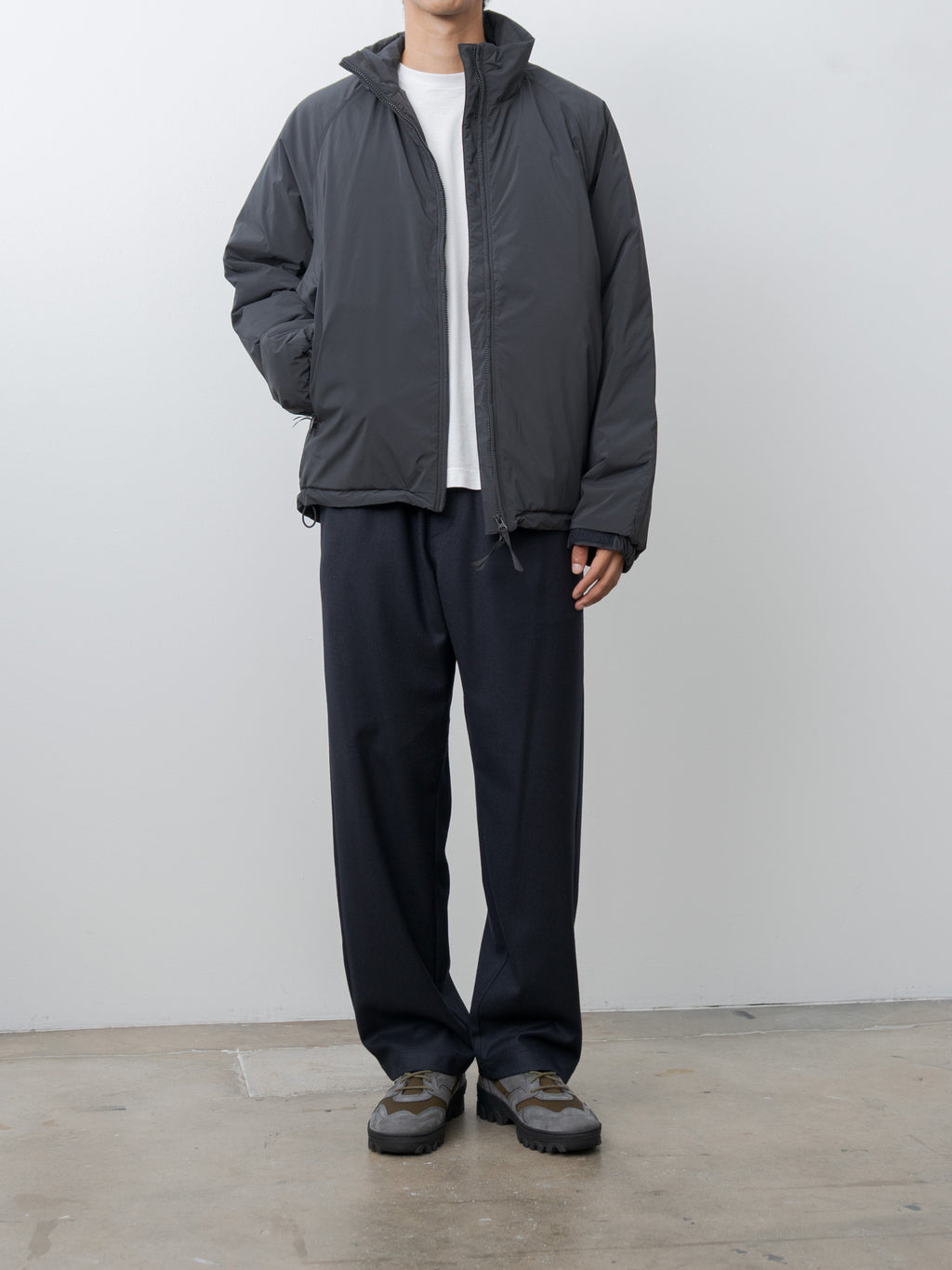 Soft Wool Cashmere Easy Pants - Navy