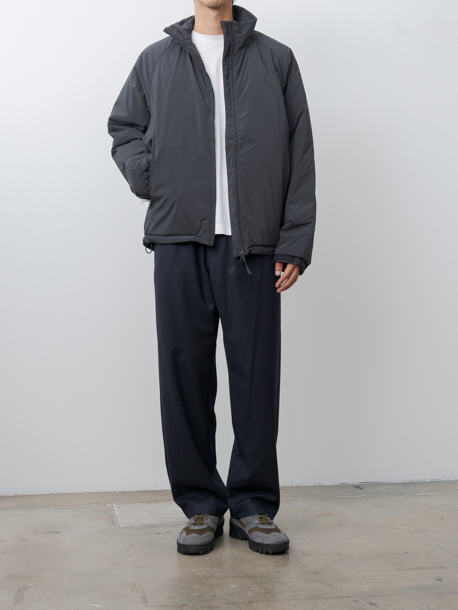 Poly Nylon Puffer Jacket - Black