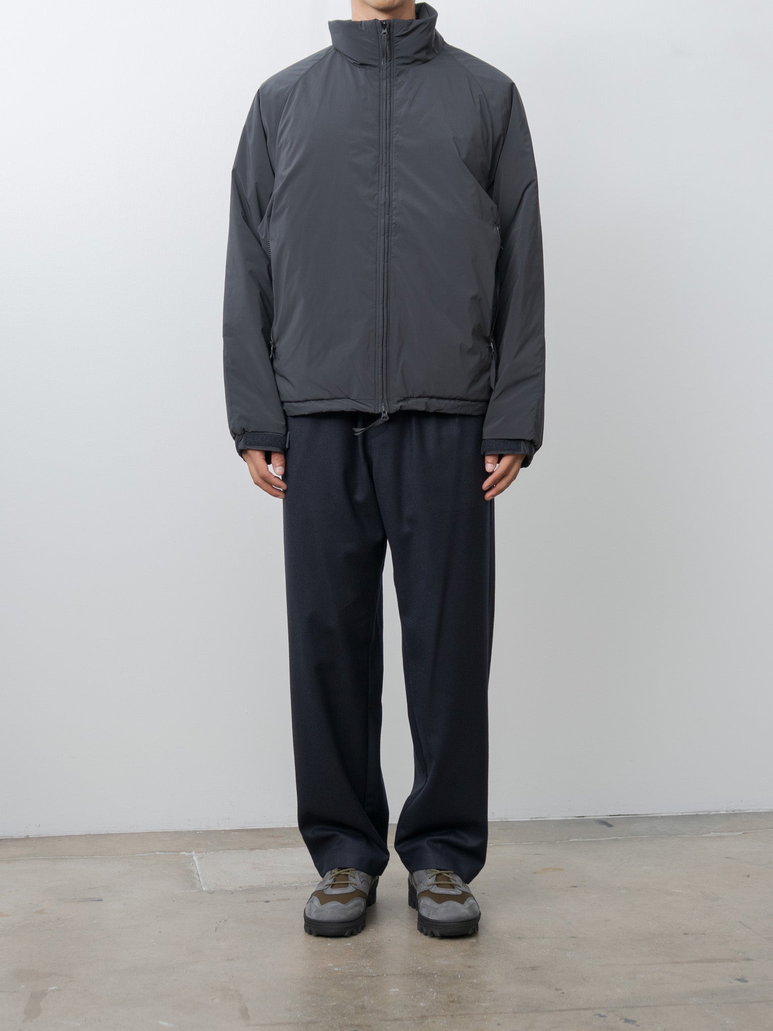 Poly Nylon Puffer Jacket - Black