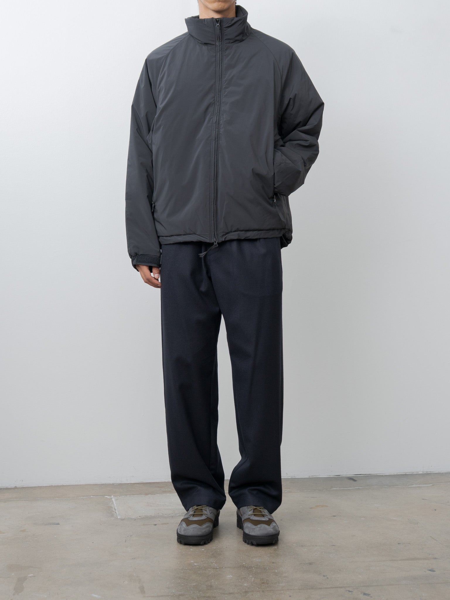 Poly Nylon Puffer Jacket - Black