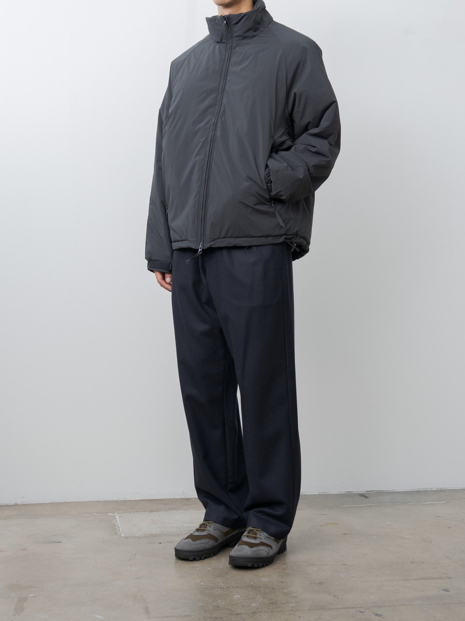 Poly Nylon Puffer Jacket - Black