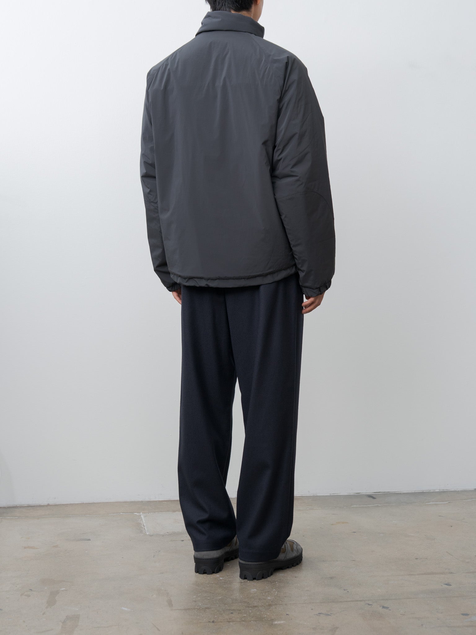 Poly Nylon Puffer Jacket - Black