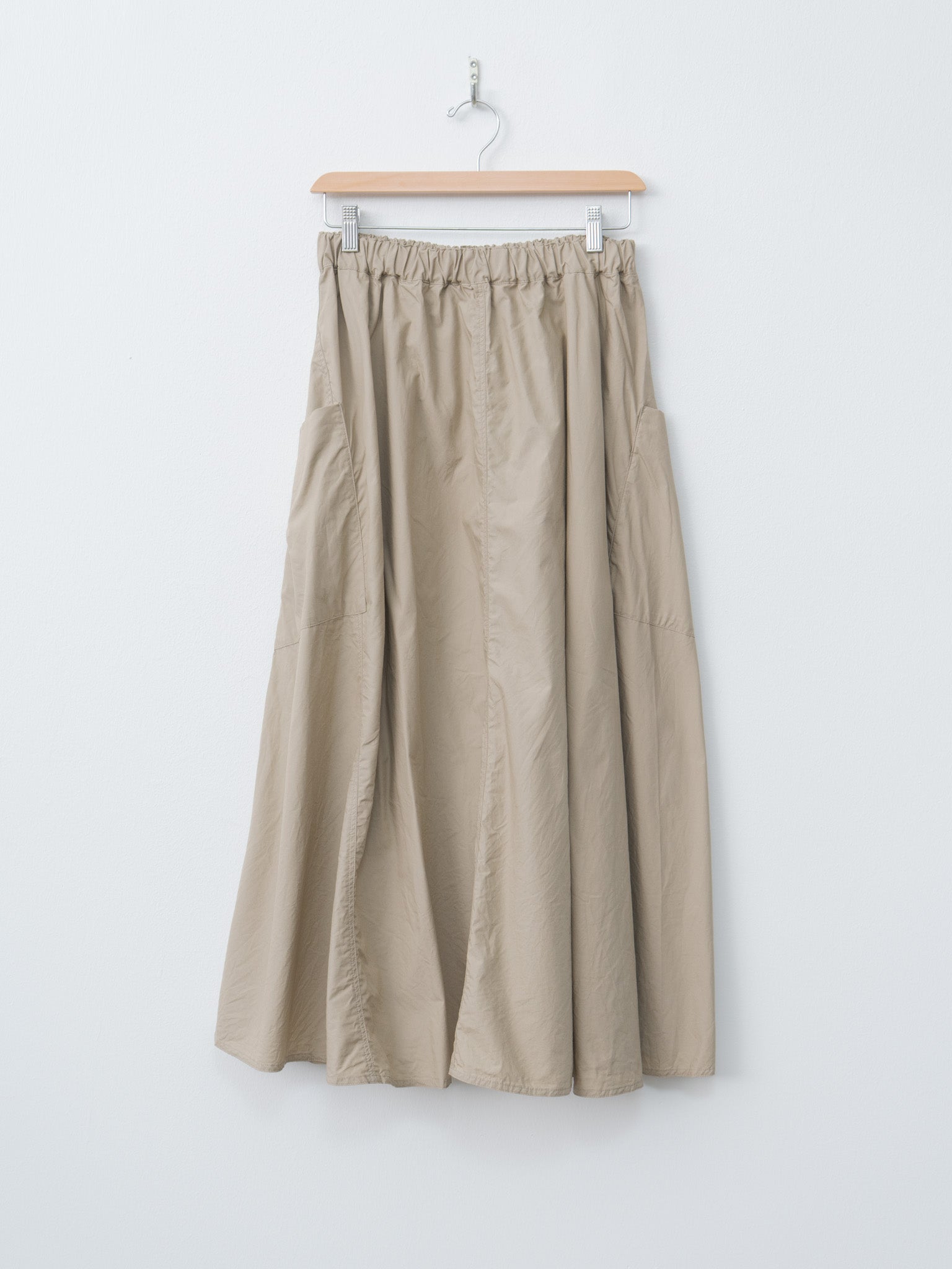 Typewriter Cotton Skirt - Beige