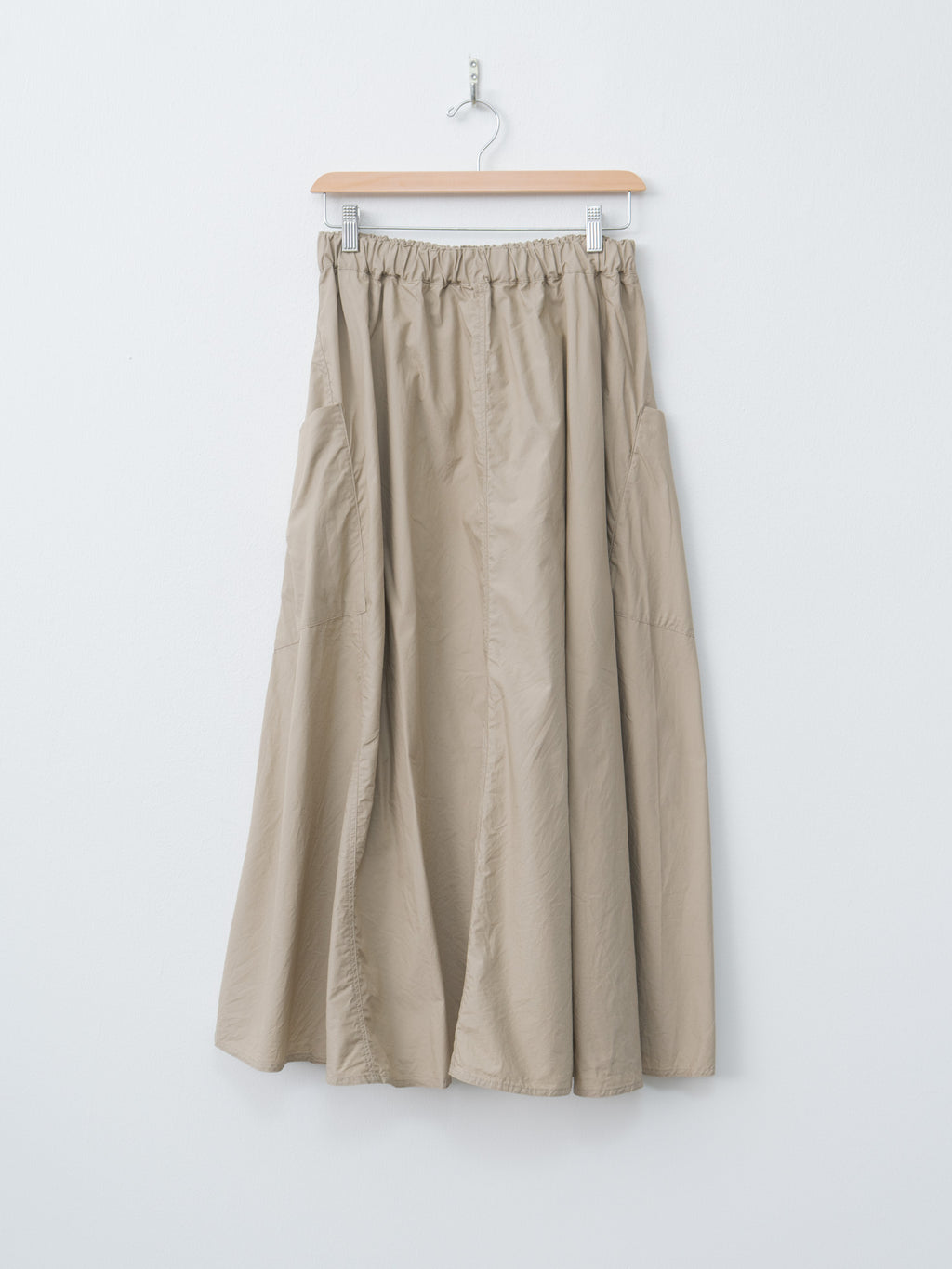 Typewriter Cotton Skirt - Beige