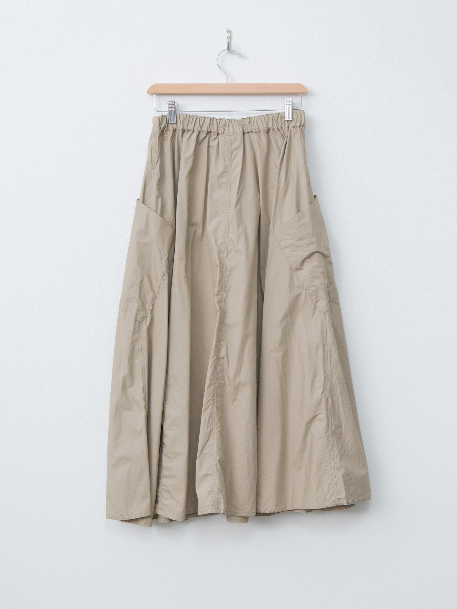 Typewriter Cotton Skirt - Beige