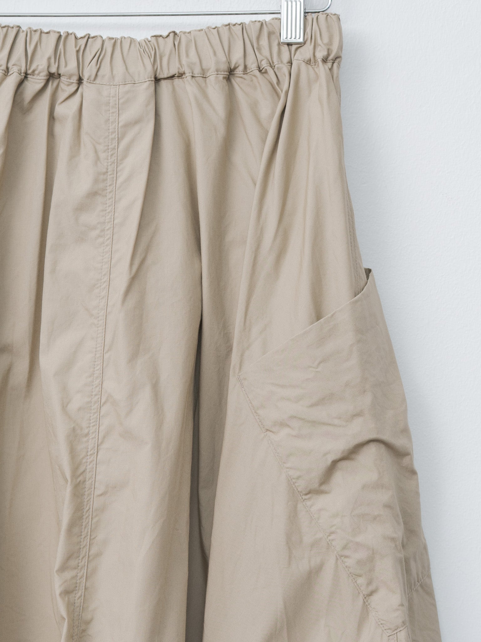 Typewriter Cotton Skirt - Beige