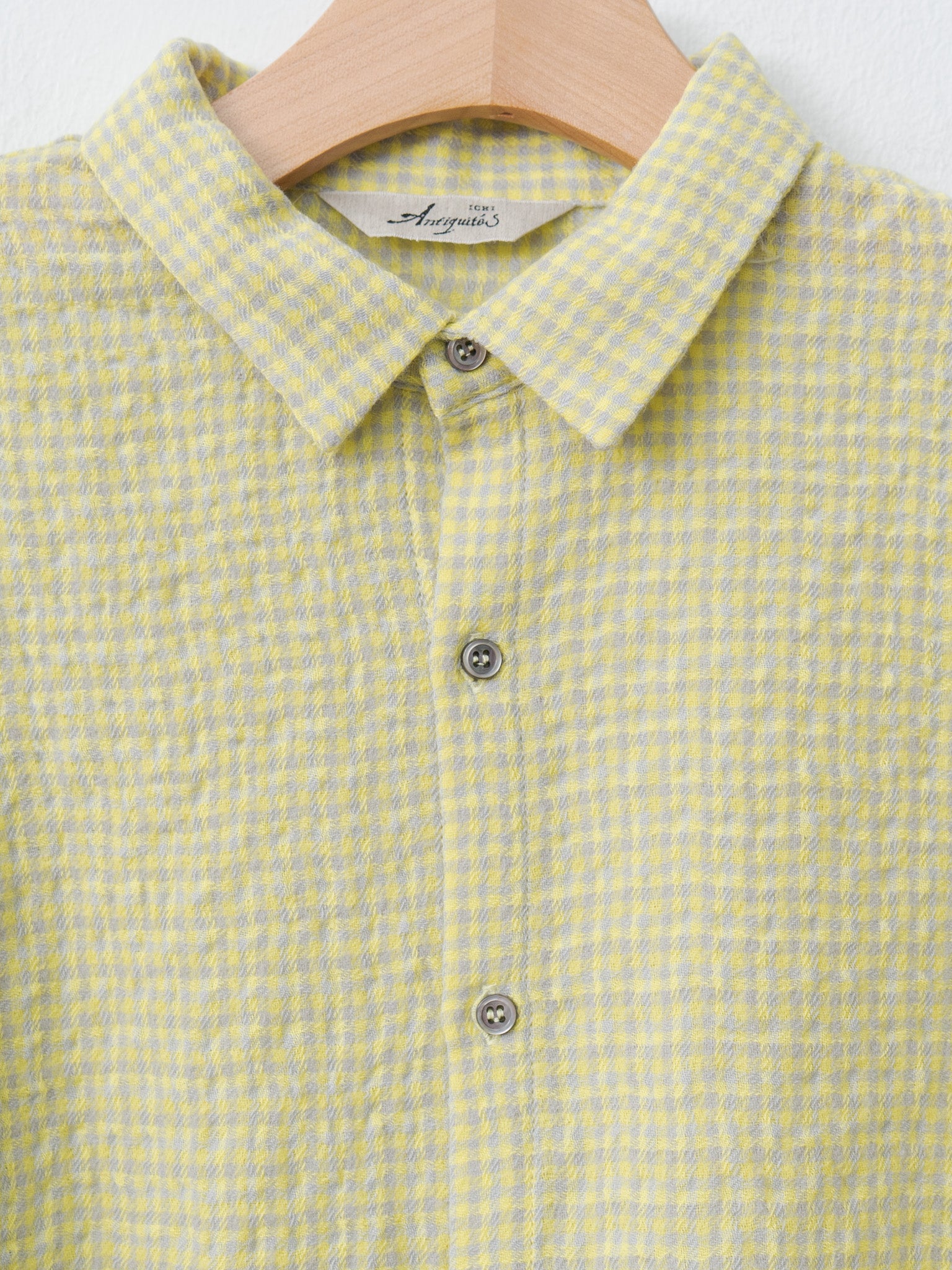 W/C Gingham Shirt - Yellow x Gray