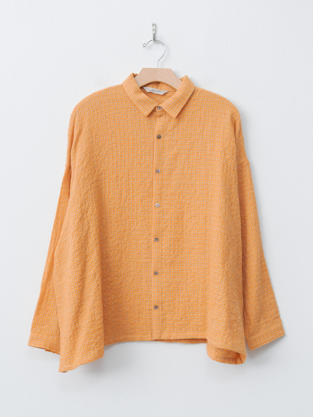 W/C Gingham Shirt - Orange x Mocha