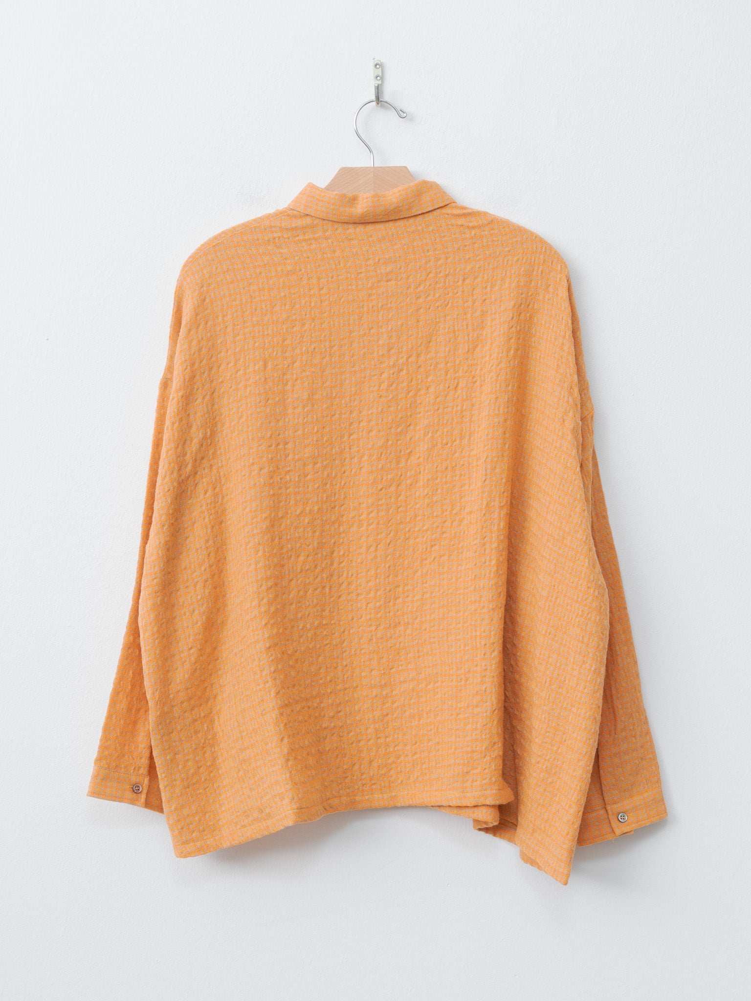 W/C Gingham Shirt - Orange x Mocha