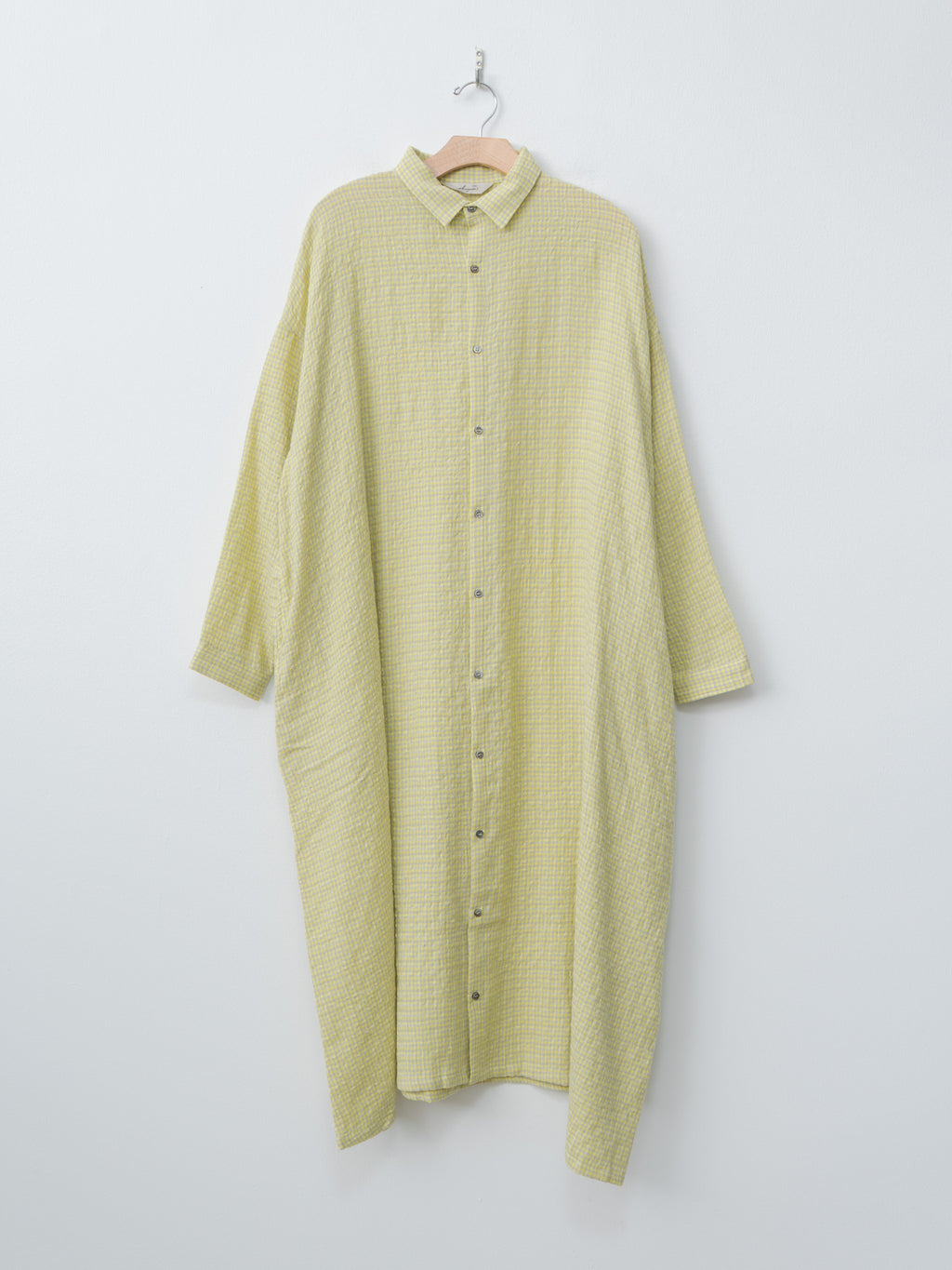 W/C Gingham Dress - Yellow x Gray