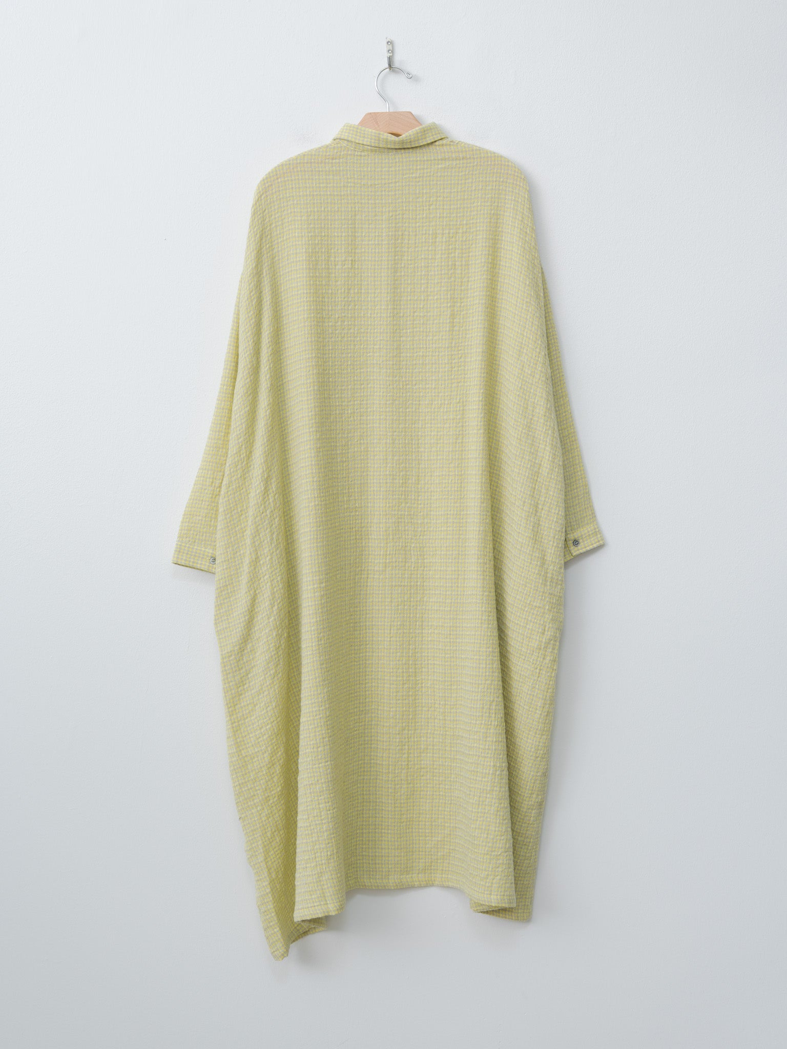 W/C Gingham Dress - Yellow x Gray