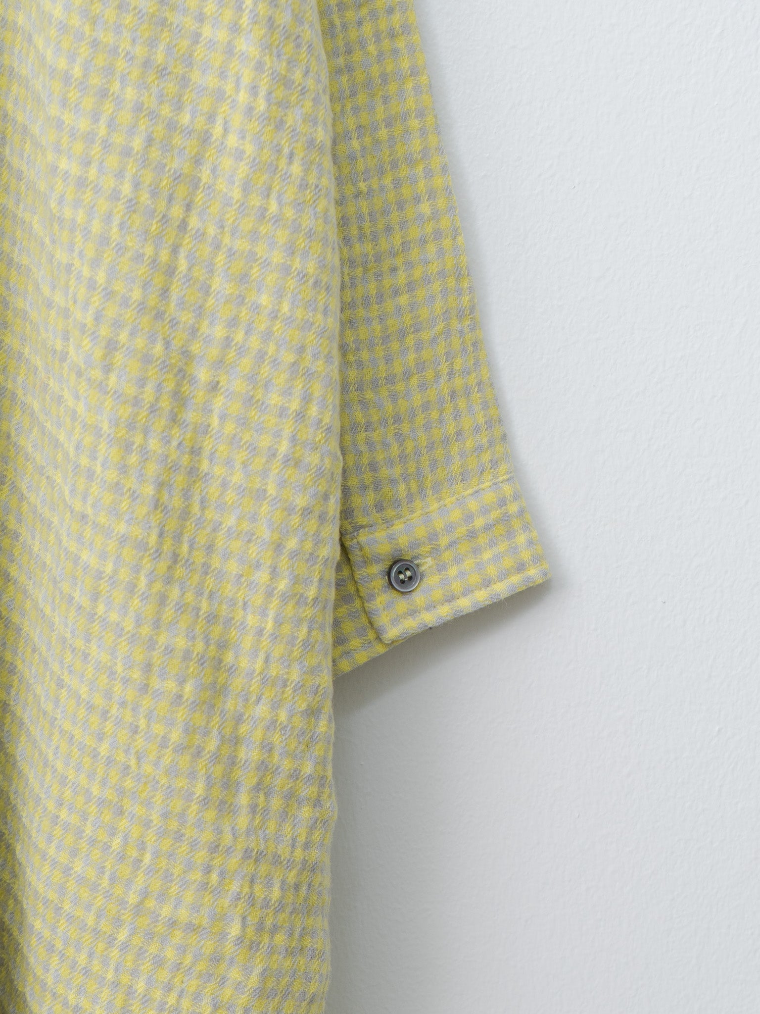 W/C Gingham Dress - Yellow x Gray