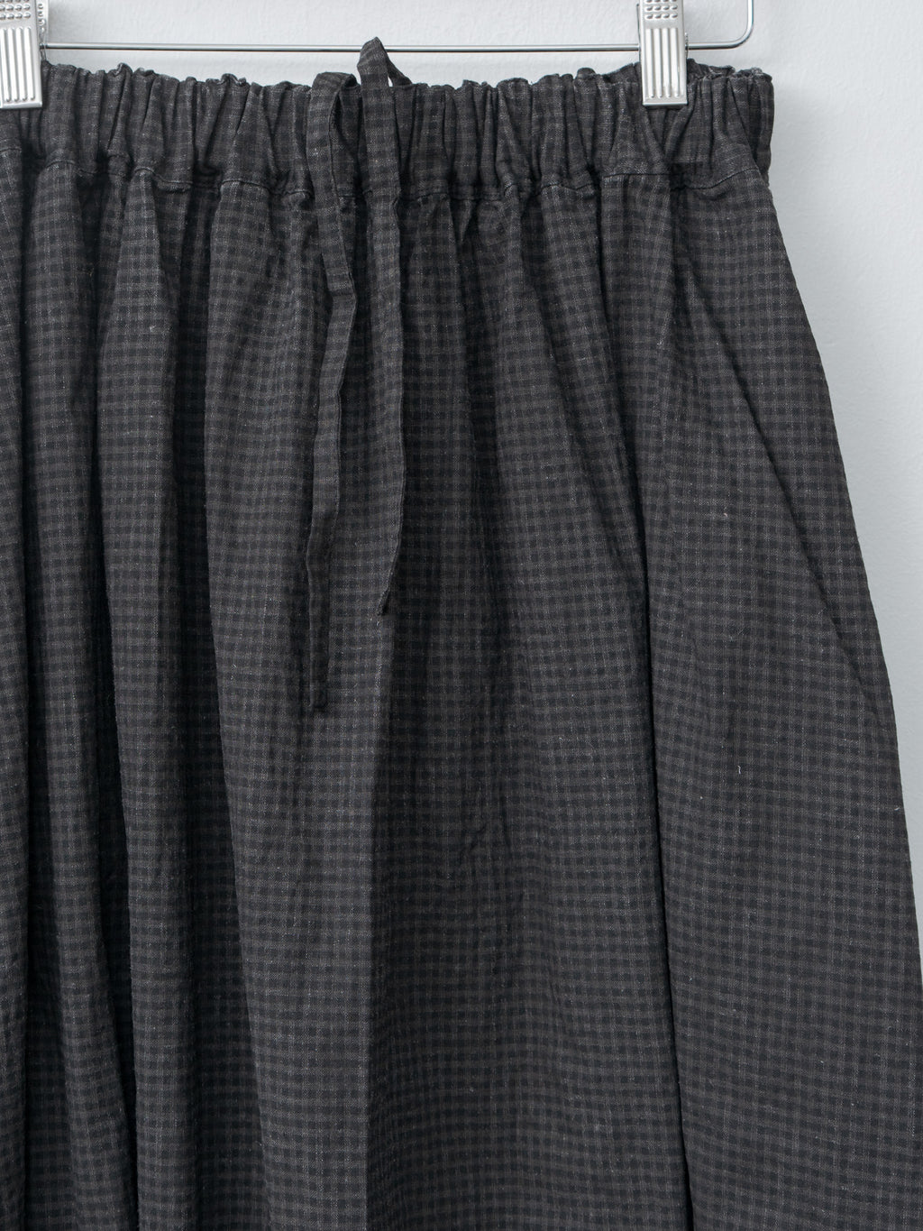 Namu Shop - Ichi Antiquites Gingham SUMI Dyed Skirt - Check