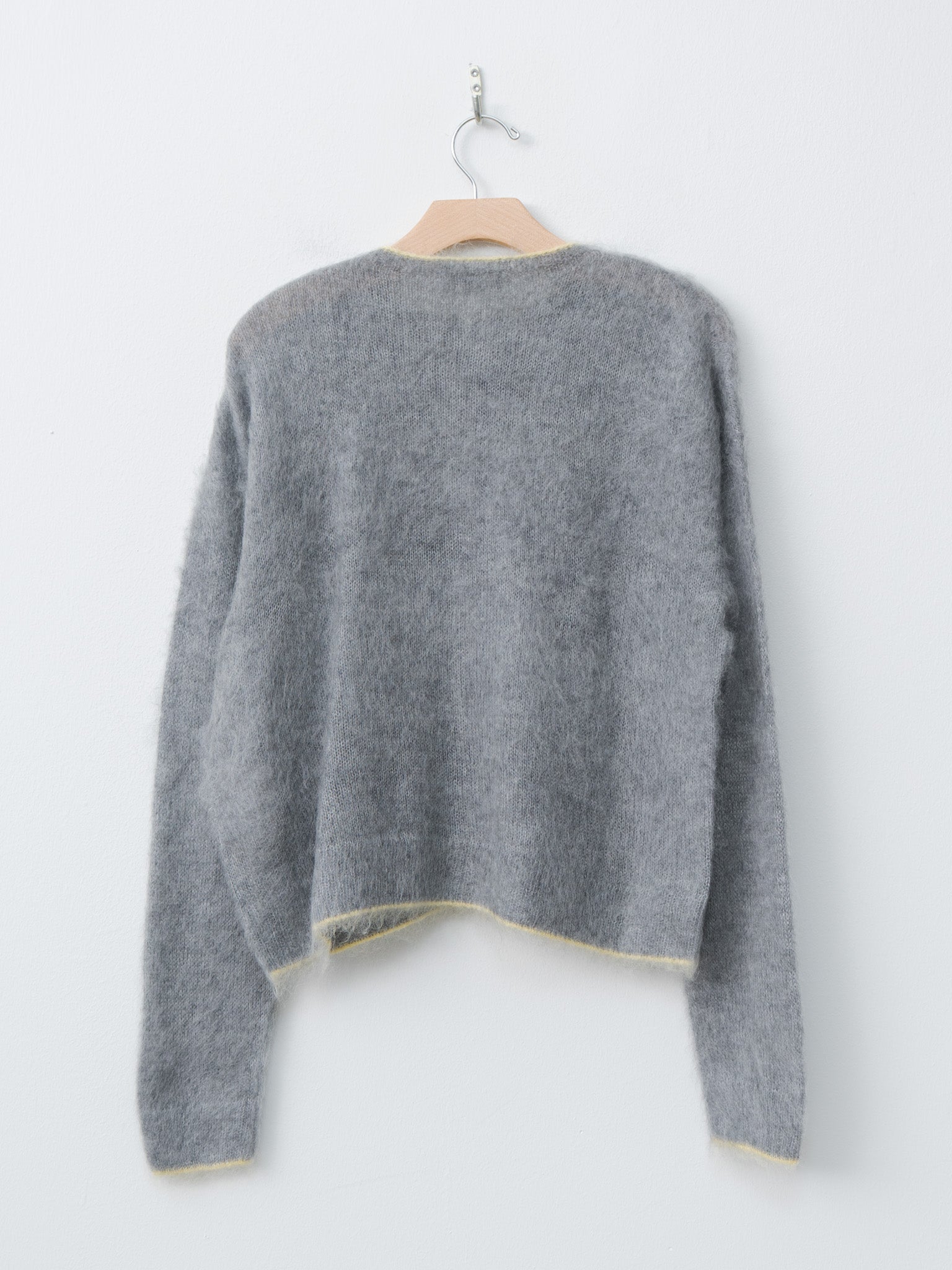 Mohair Cardigan - Gray x Yellow