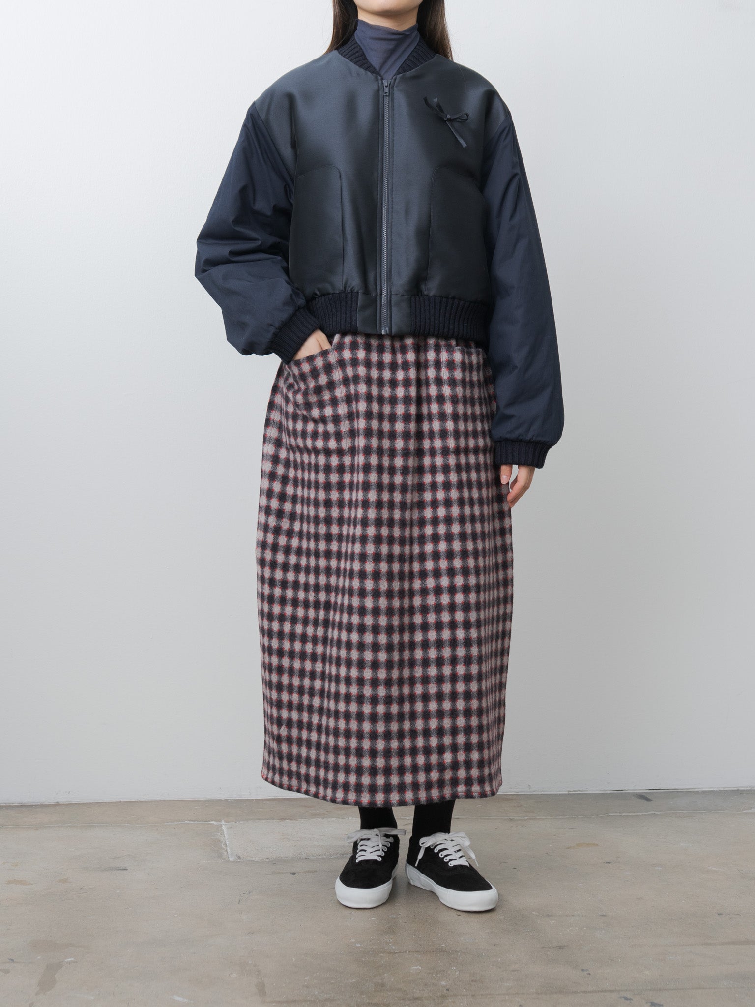 Gooi Skirt - Burgundy Check