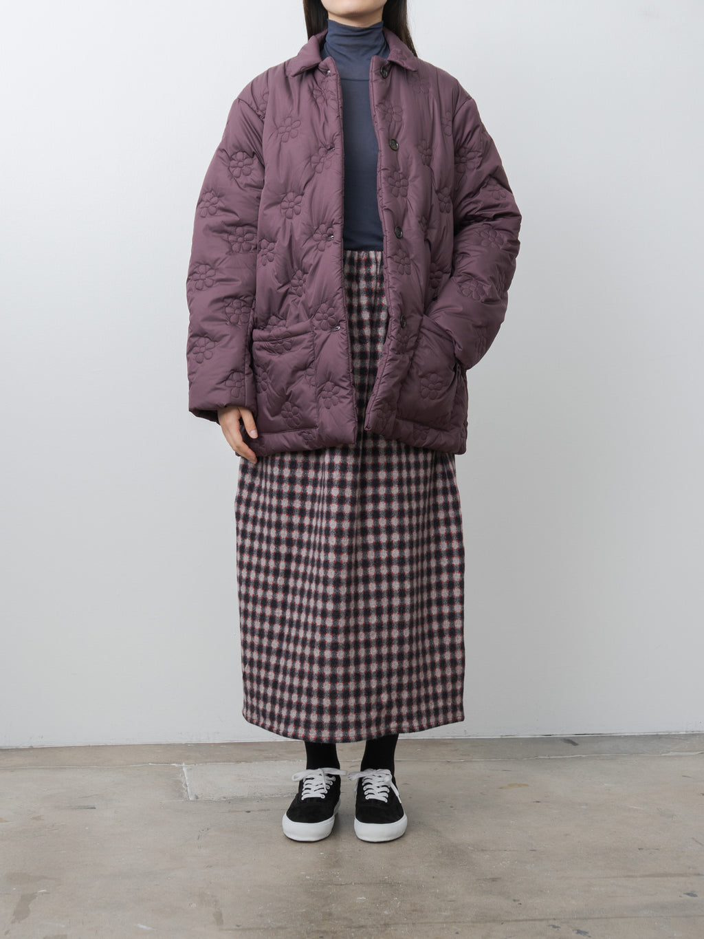 Gooi Skirt - Burgundy Check