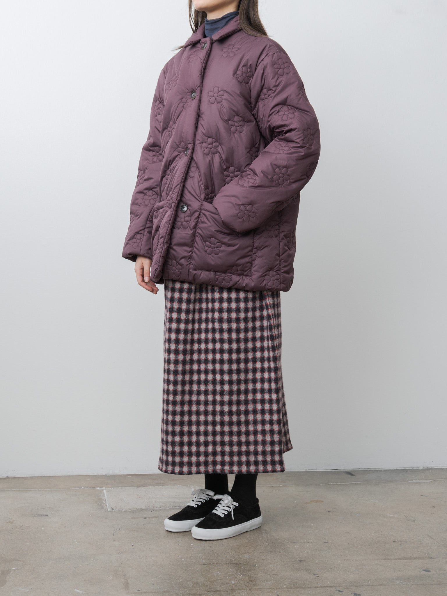 Small Puff Coat - Burgundy