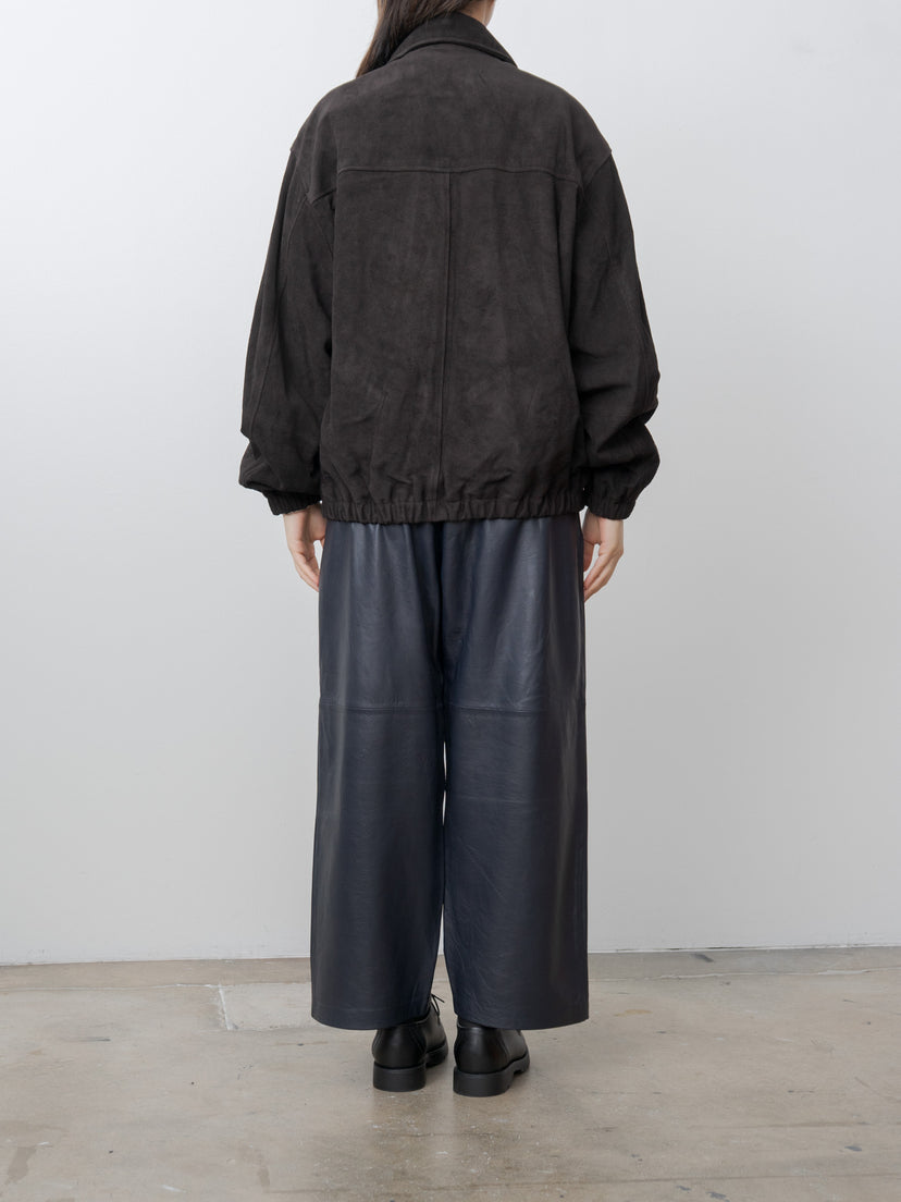 Namu Shop - ssstein Suede Zip Short Jacket - Dark Brown